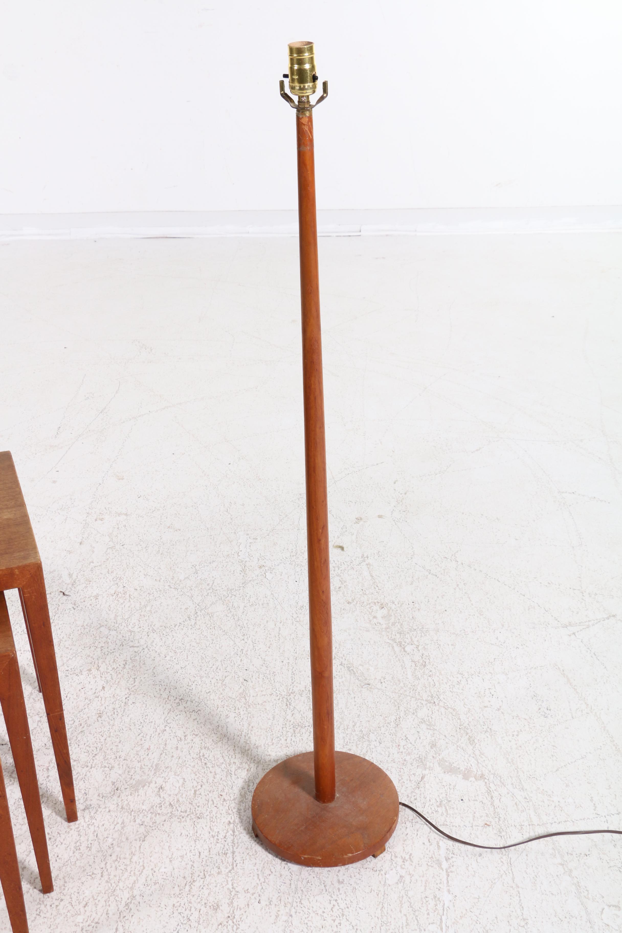 Mid Century Modern Teak Floor Lamp and Nesting Tables