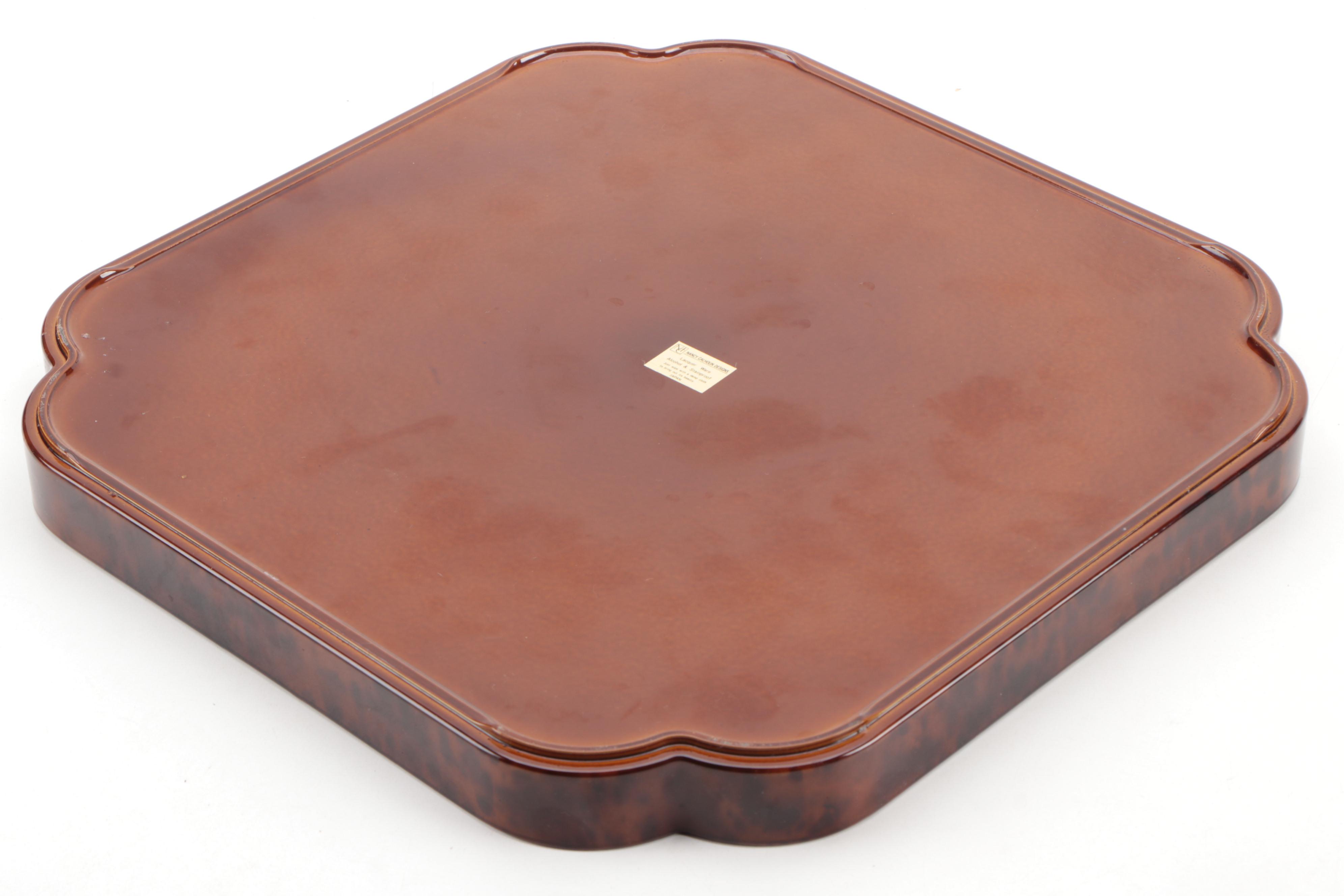 Nancy Calhoun Designs Japanese Tray with Other Laquerware Tray