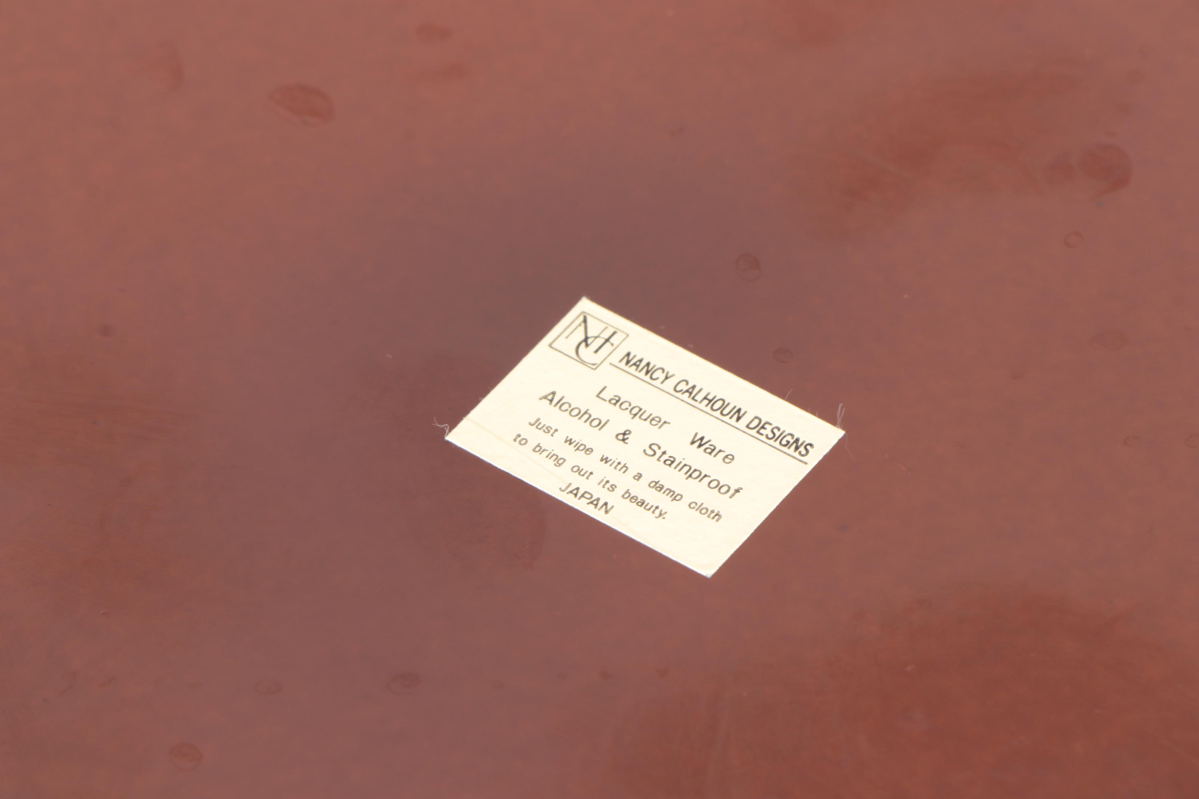 Nancy Calhoun Designs Japanese Tray with Other Laquerware Tray