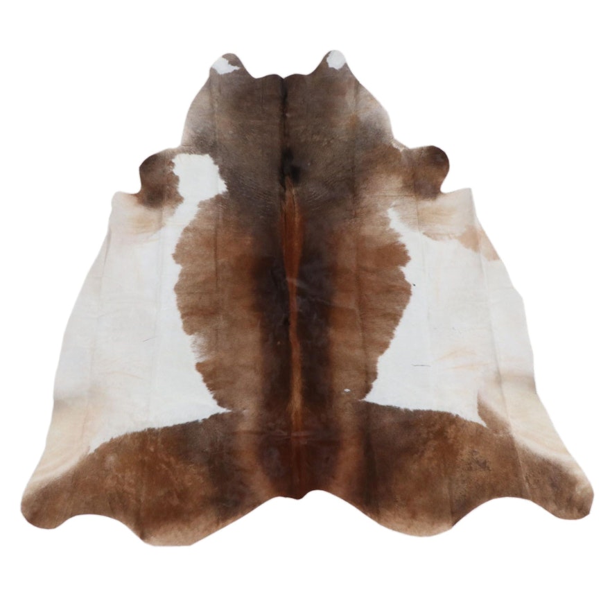 5'2 x 5'3 Tanned Cowhide Throw Rug