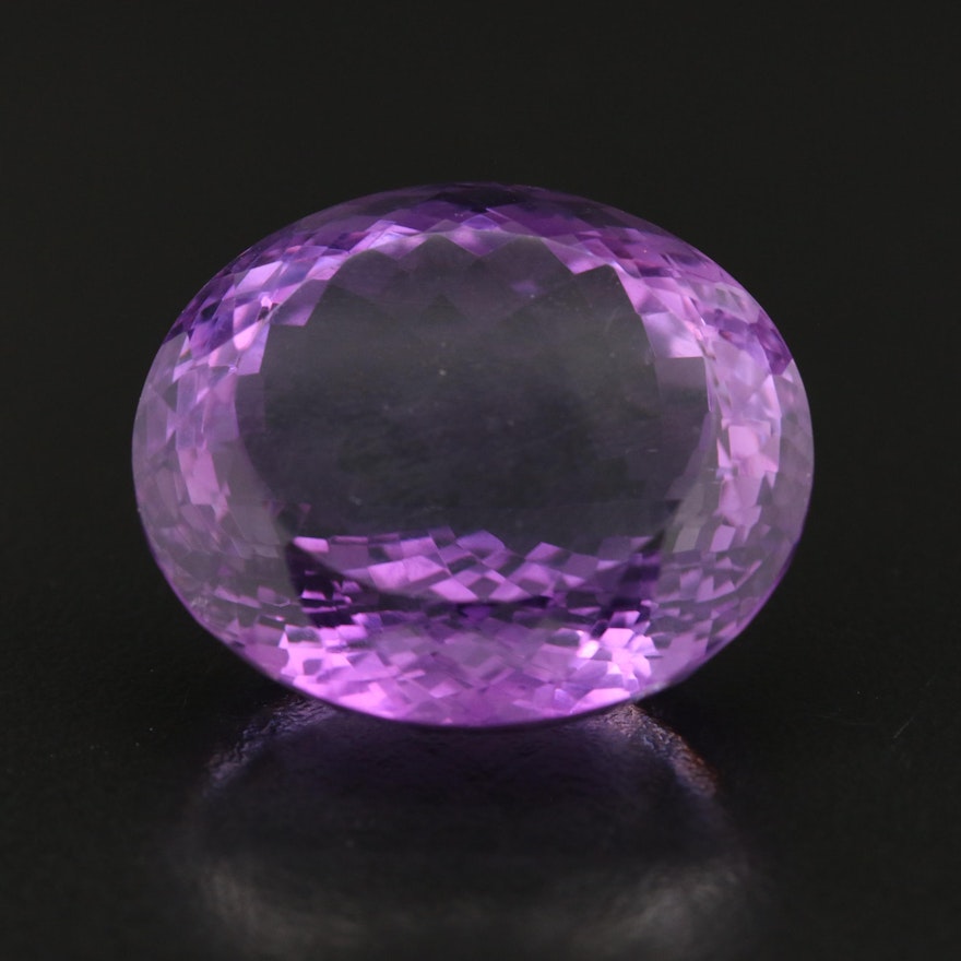 Loose 67.84 CT Oval Faceted Amethyst