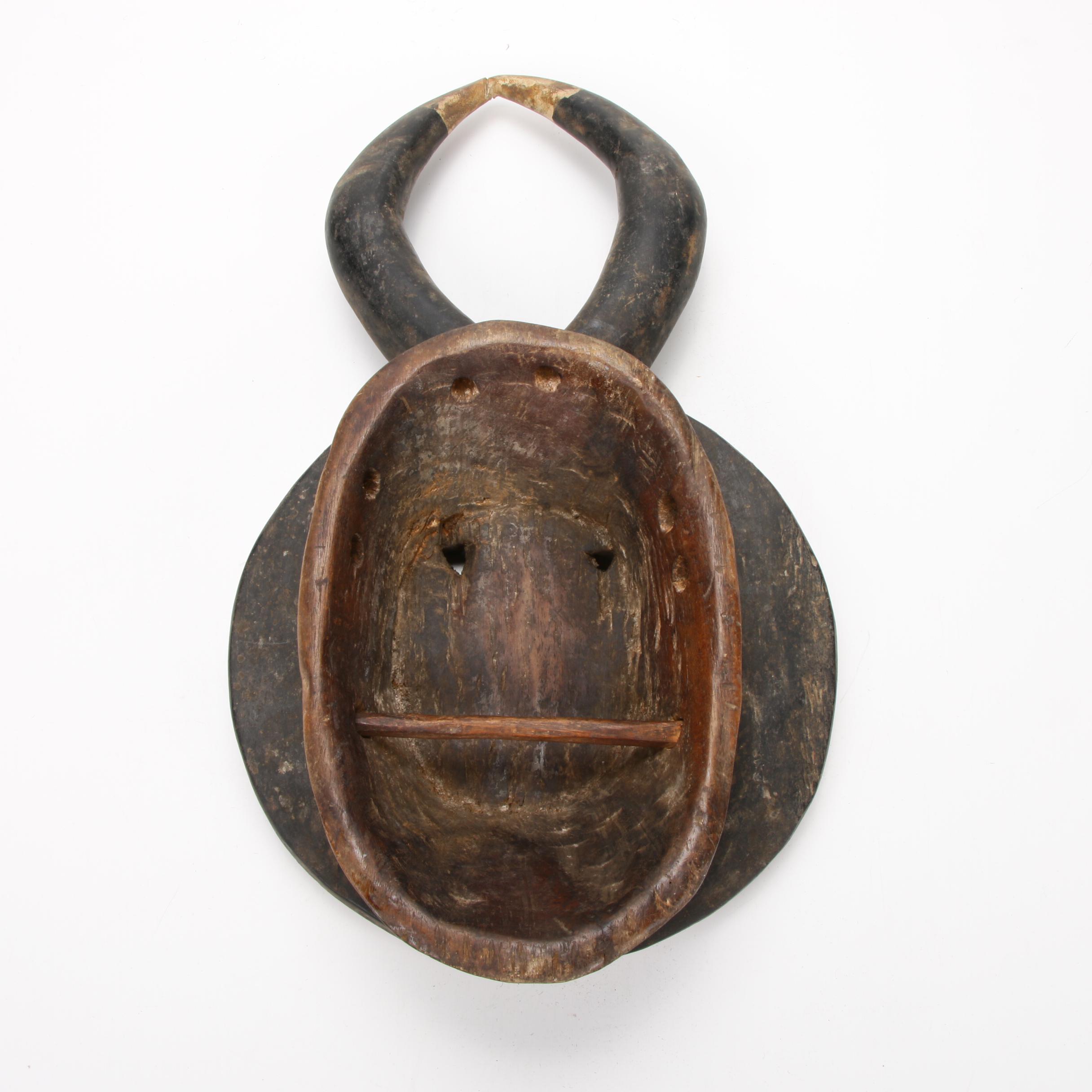 Baule "Kple Kple" Hand-Carved Wood Mask, West Africa