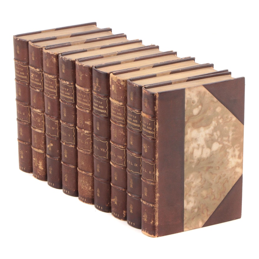 "Diary and Correspondence of Samuel Pepys" Near Complete Set, 1885