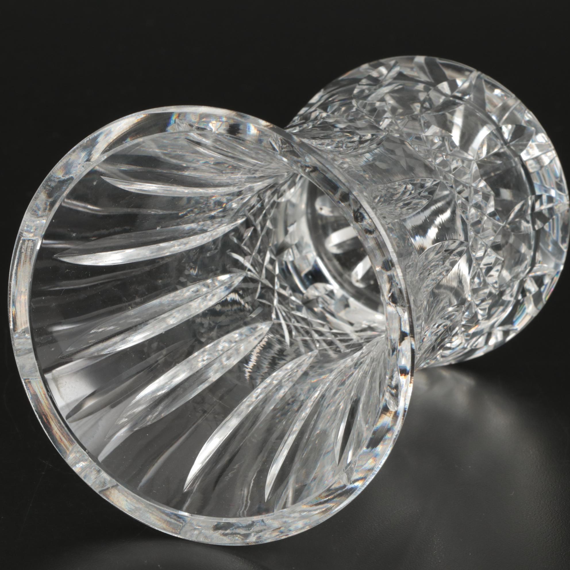 Waterford Crystal Flower Vase, Mid to Late 20th Century