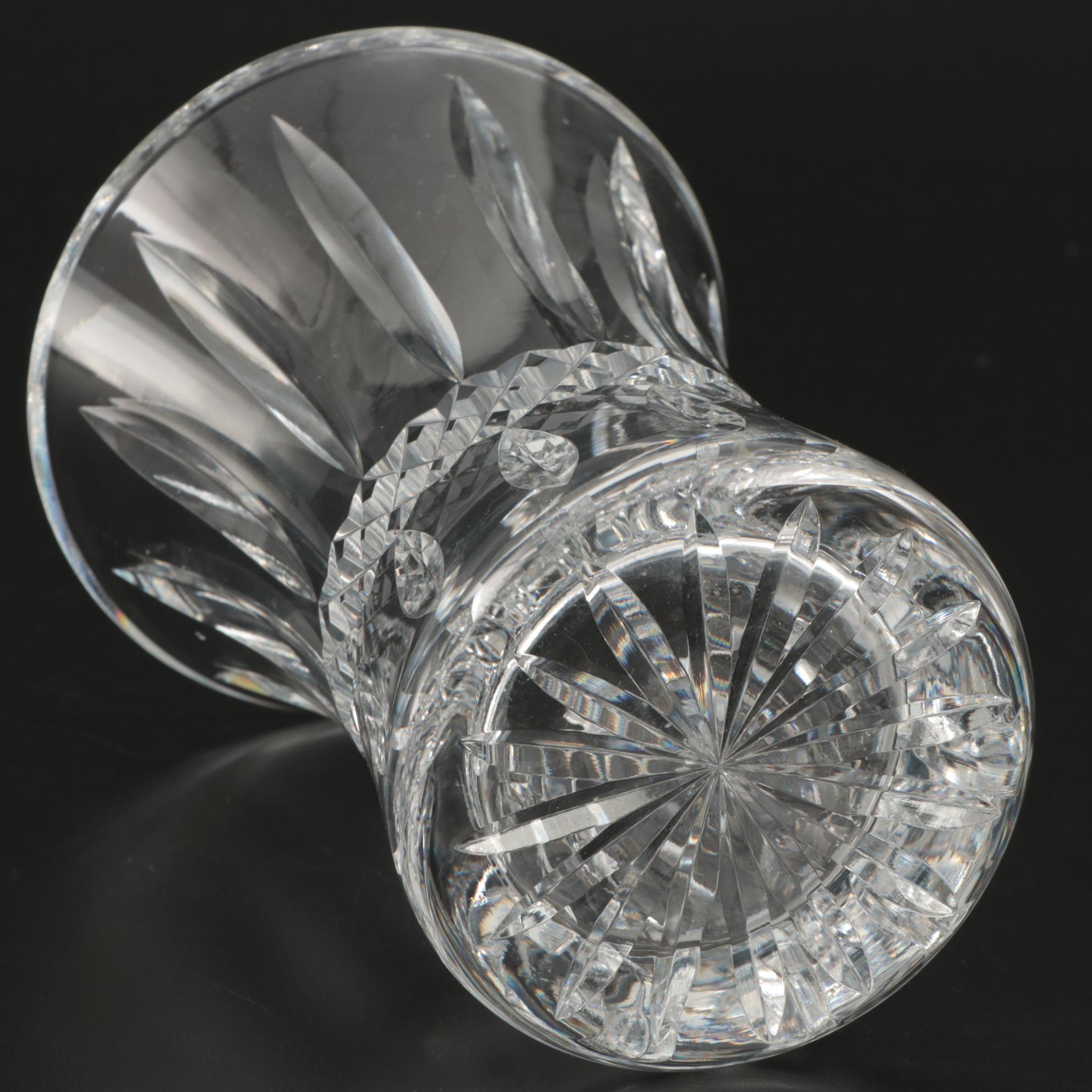 Waterford Crystal Flower Vase, Mid to Late 20th Century