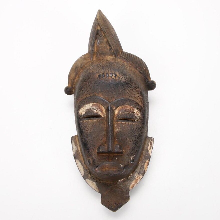 Baule-Yaure Style Carved Wood Mask, Côte d'Ivoire