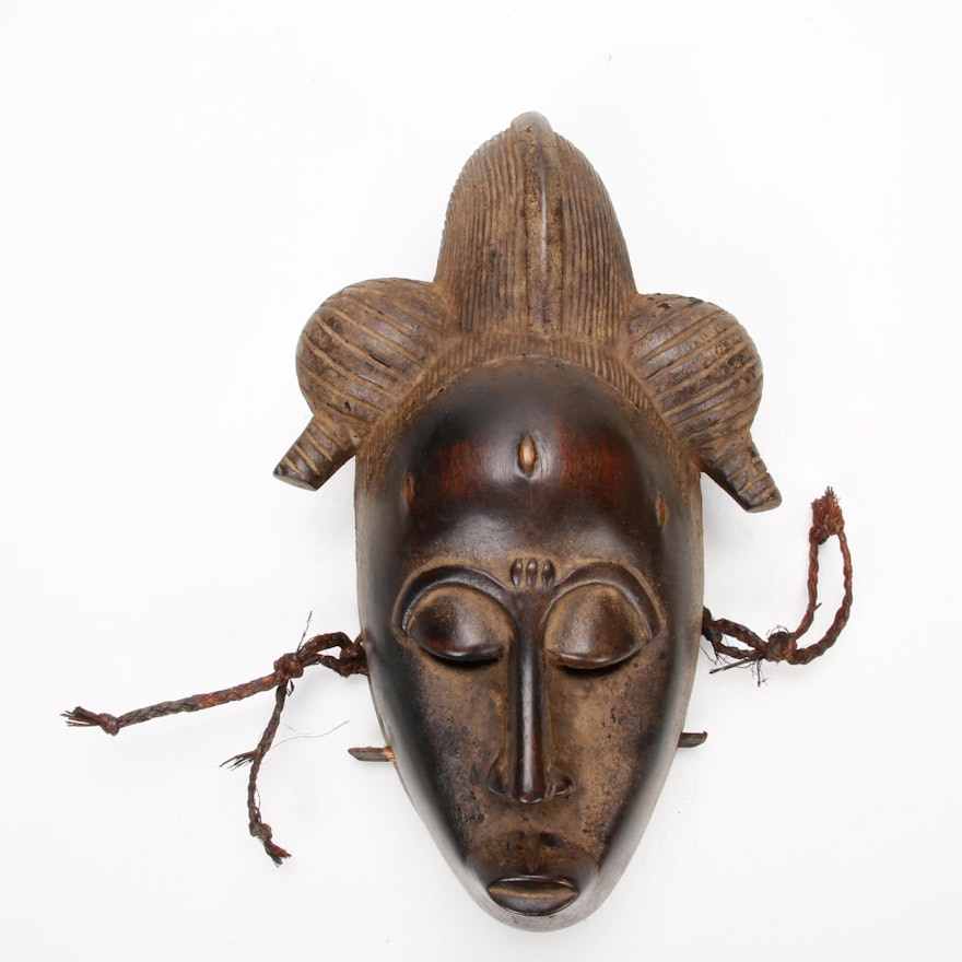 Baule Carved Wood Mask, West Africa