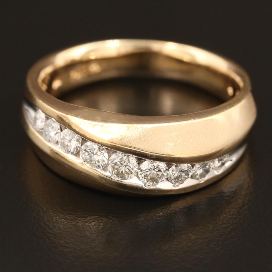 14K Channel Set Diamond Ring