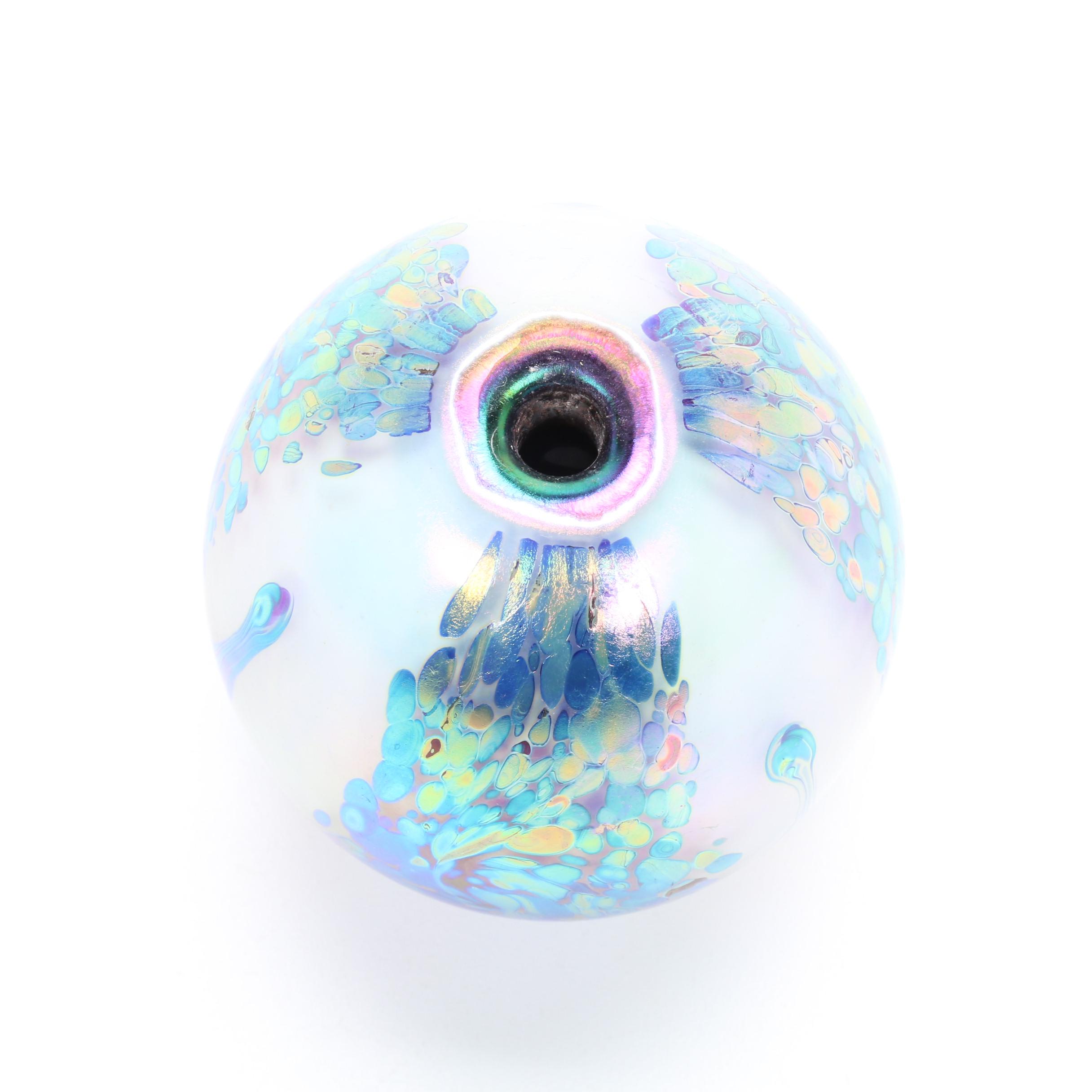 Robert Eickholt Handblown "Fireworks" Art Glass Bud Vase