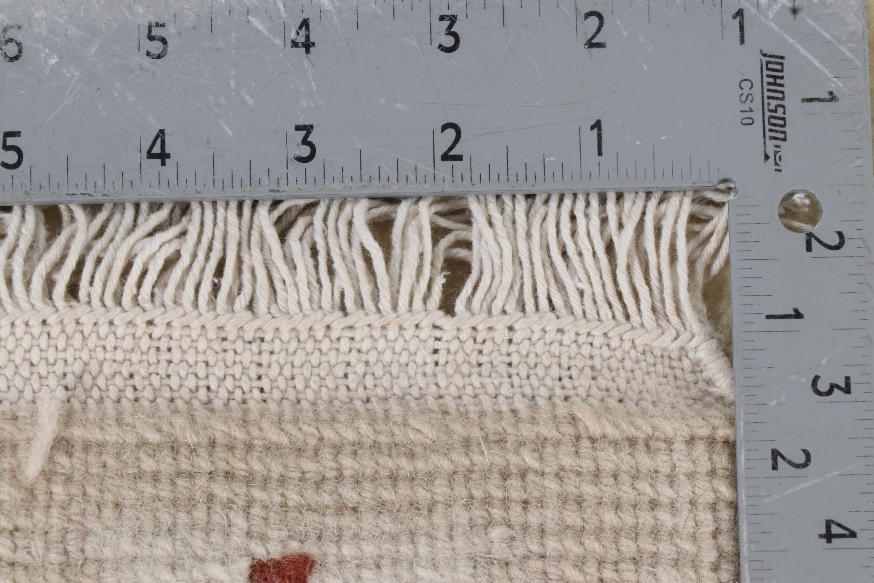 6'4 x 10' Hand-Knotted Indo-Persian Gabbeh Sculpted Rug