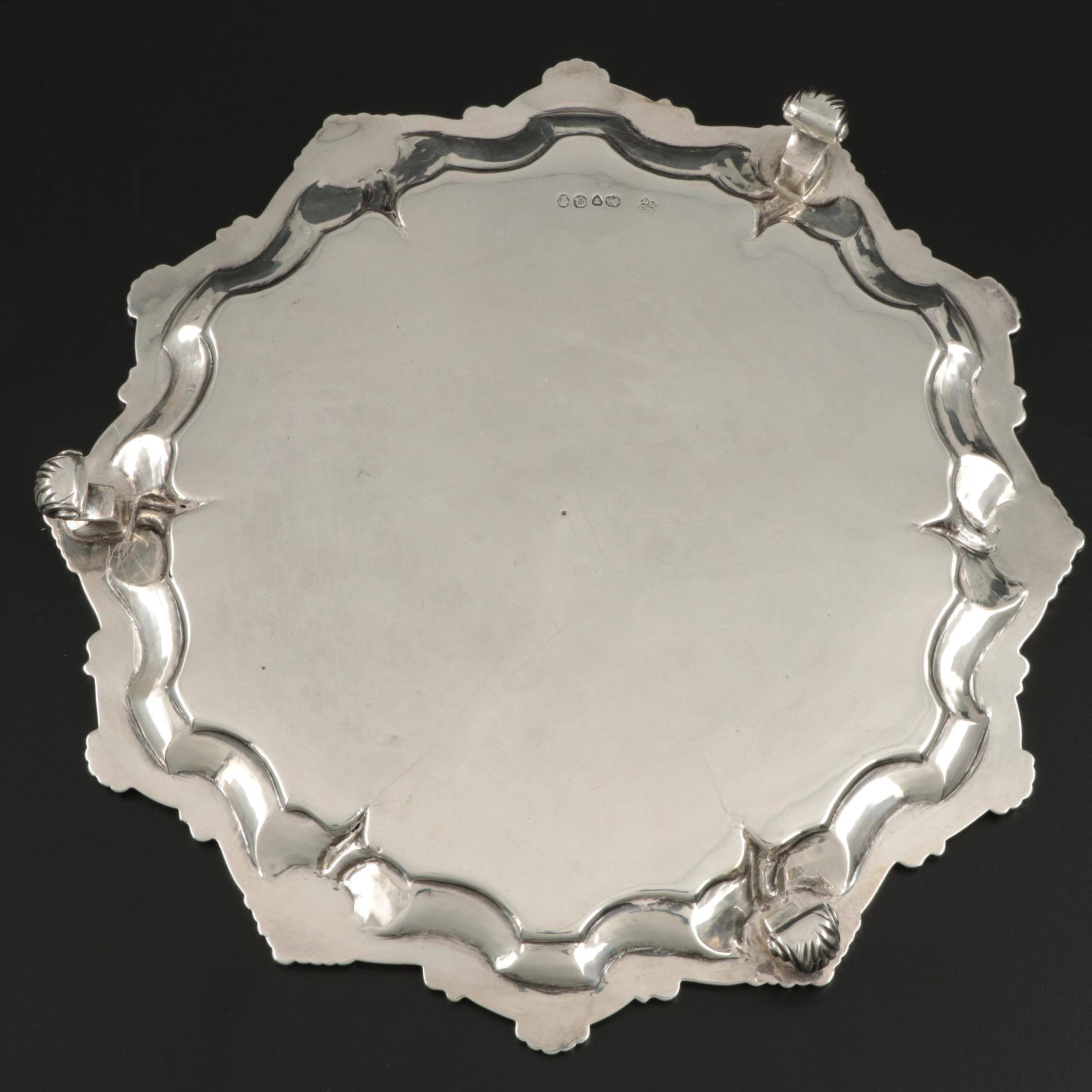 Daniel and Charles Houle Chased Sterling Silver Salver, 1851