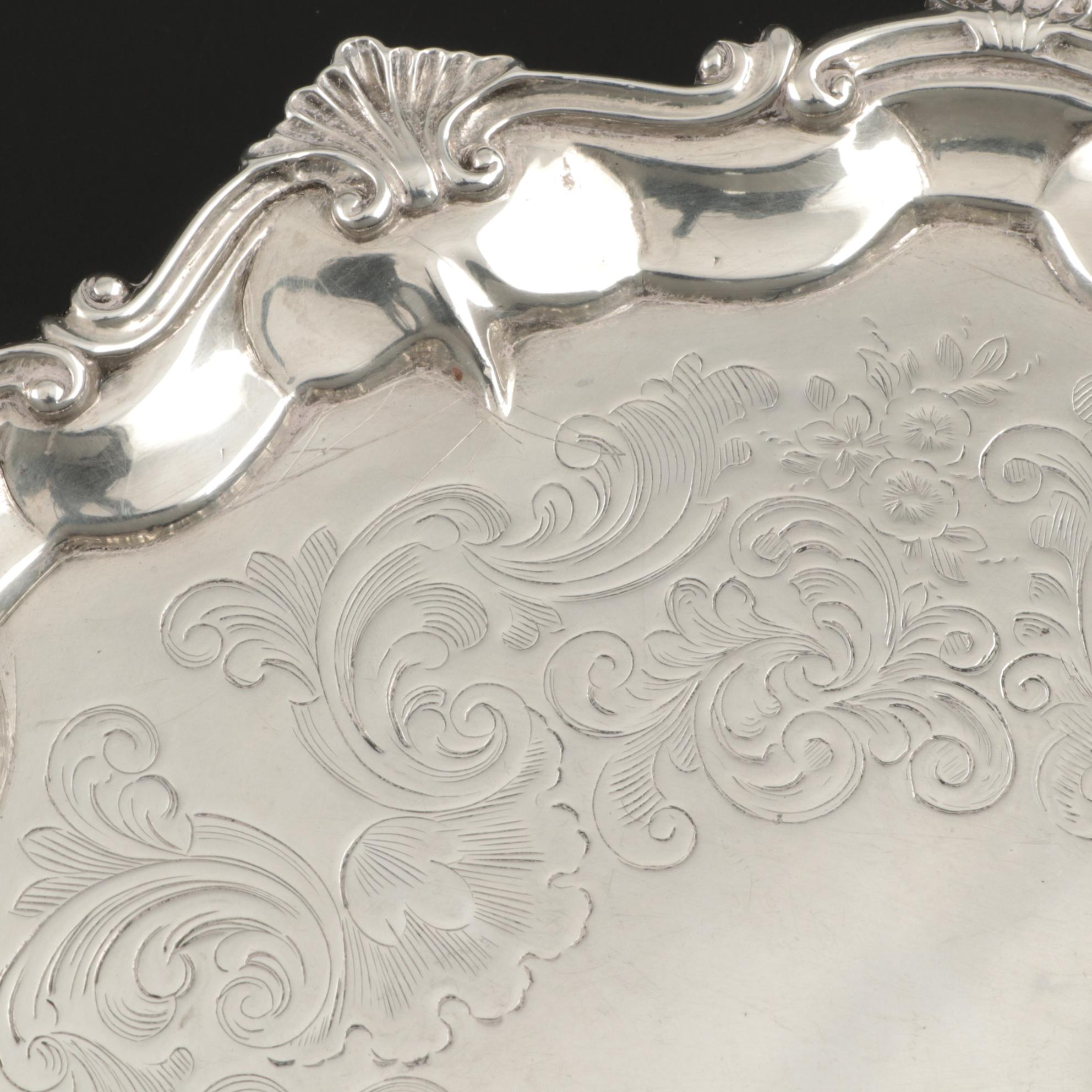 Daniel and Charles Houle Chased Sterling Silver Salver, 1851