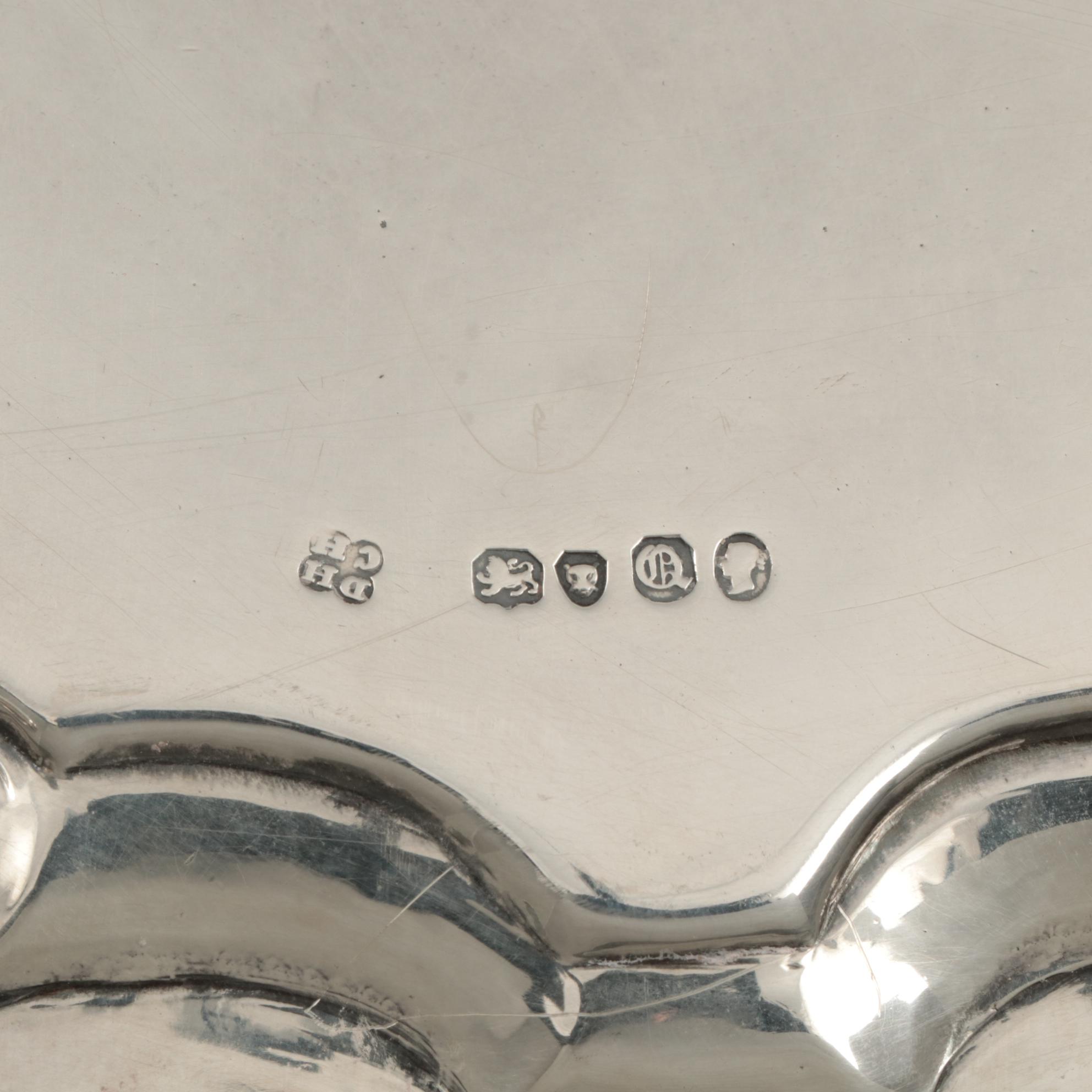 Daniel and Charles Houle Chased Sterling Silver Salver, 1851
