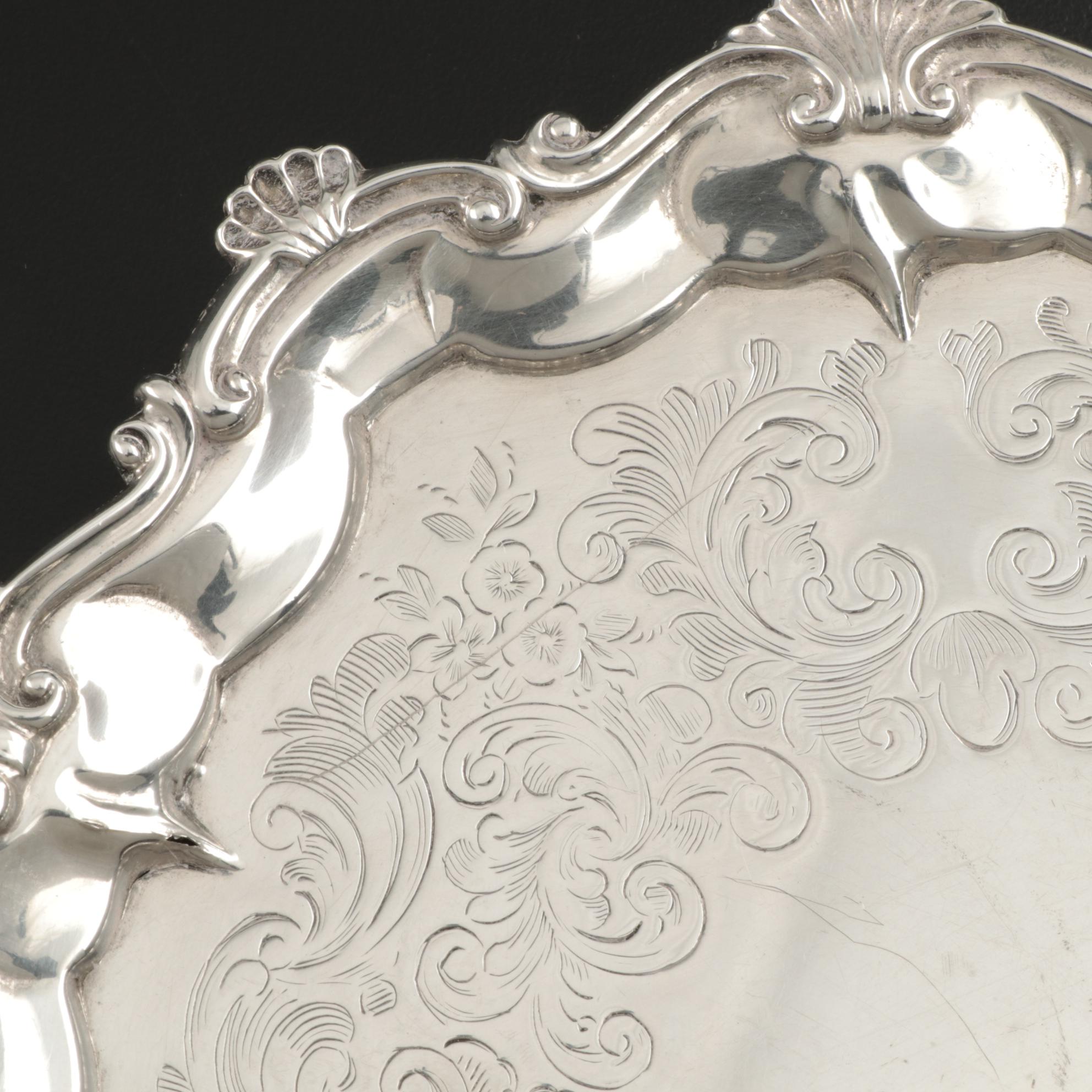 Daniel and Charles Houle Chased Sterling Silver Salver, 1851