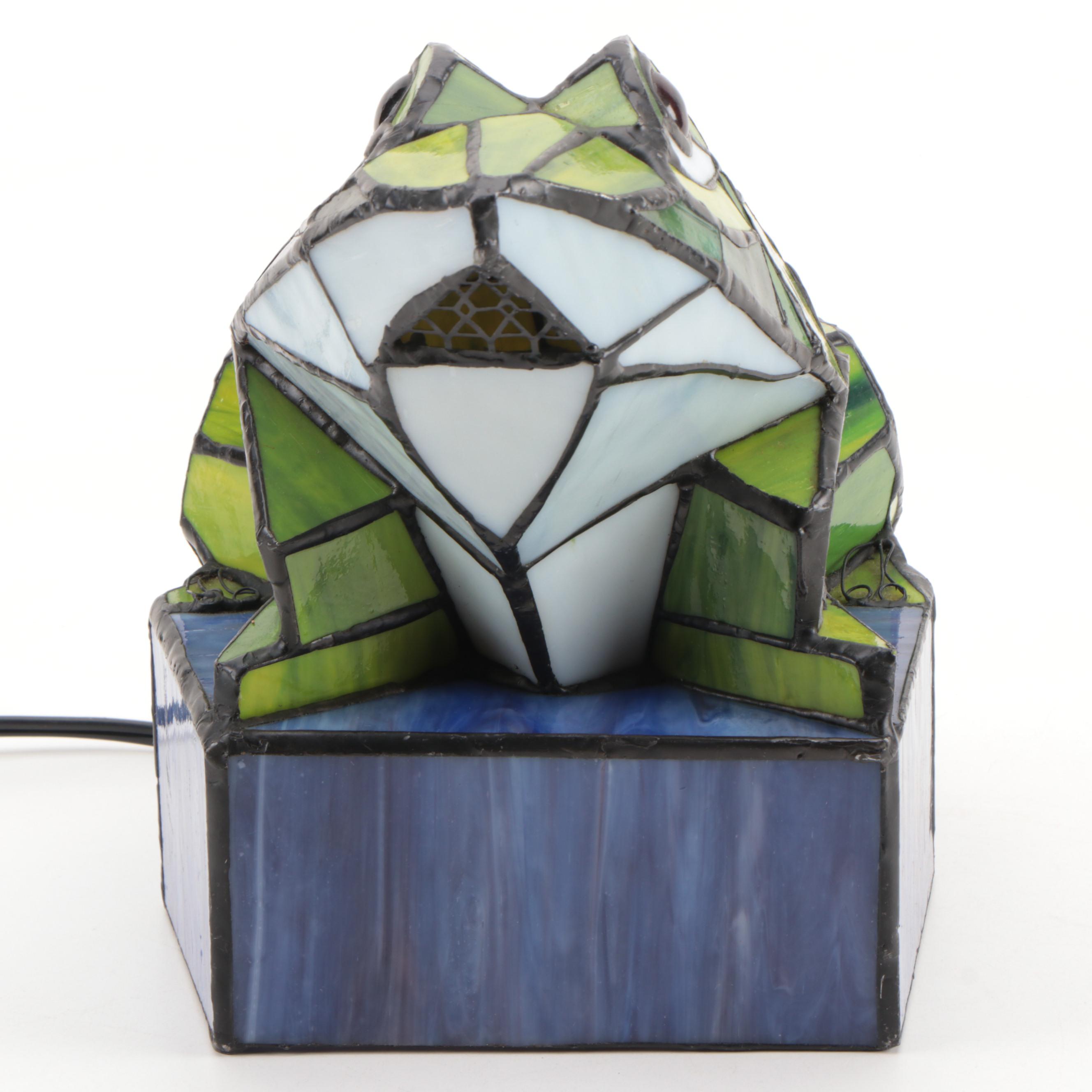 Stained Glass Frog Accent Lamp