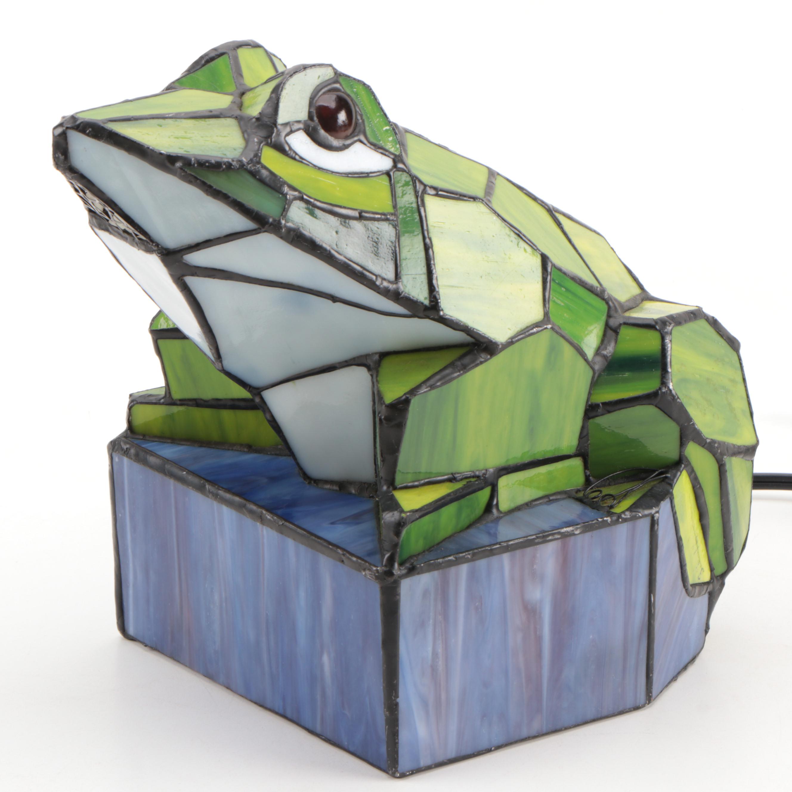 Stained Glass Frog Accent Lamp