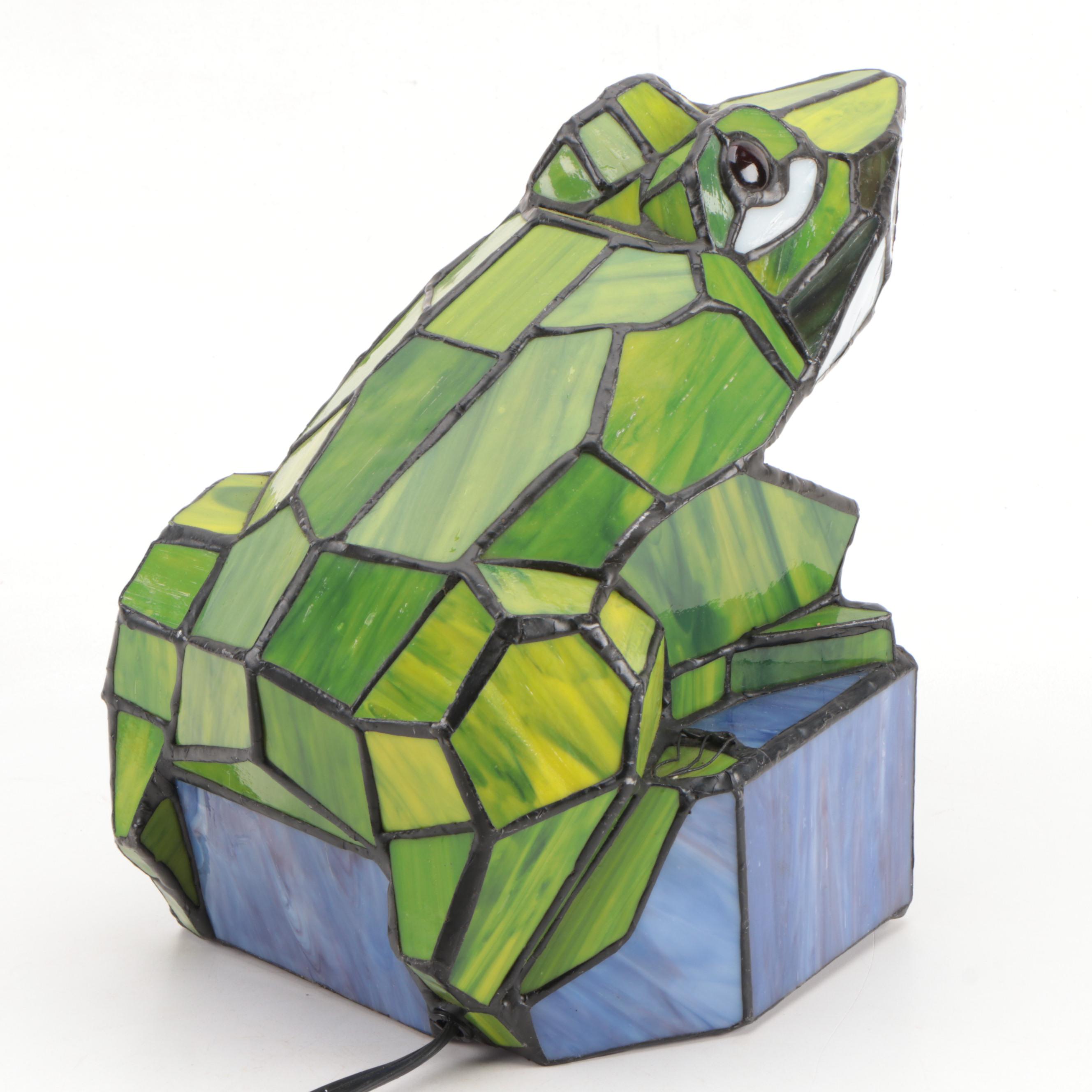Stained Glass Frog Accent Lamp