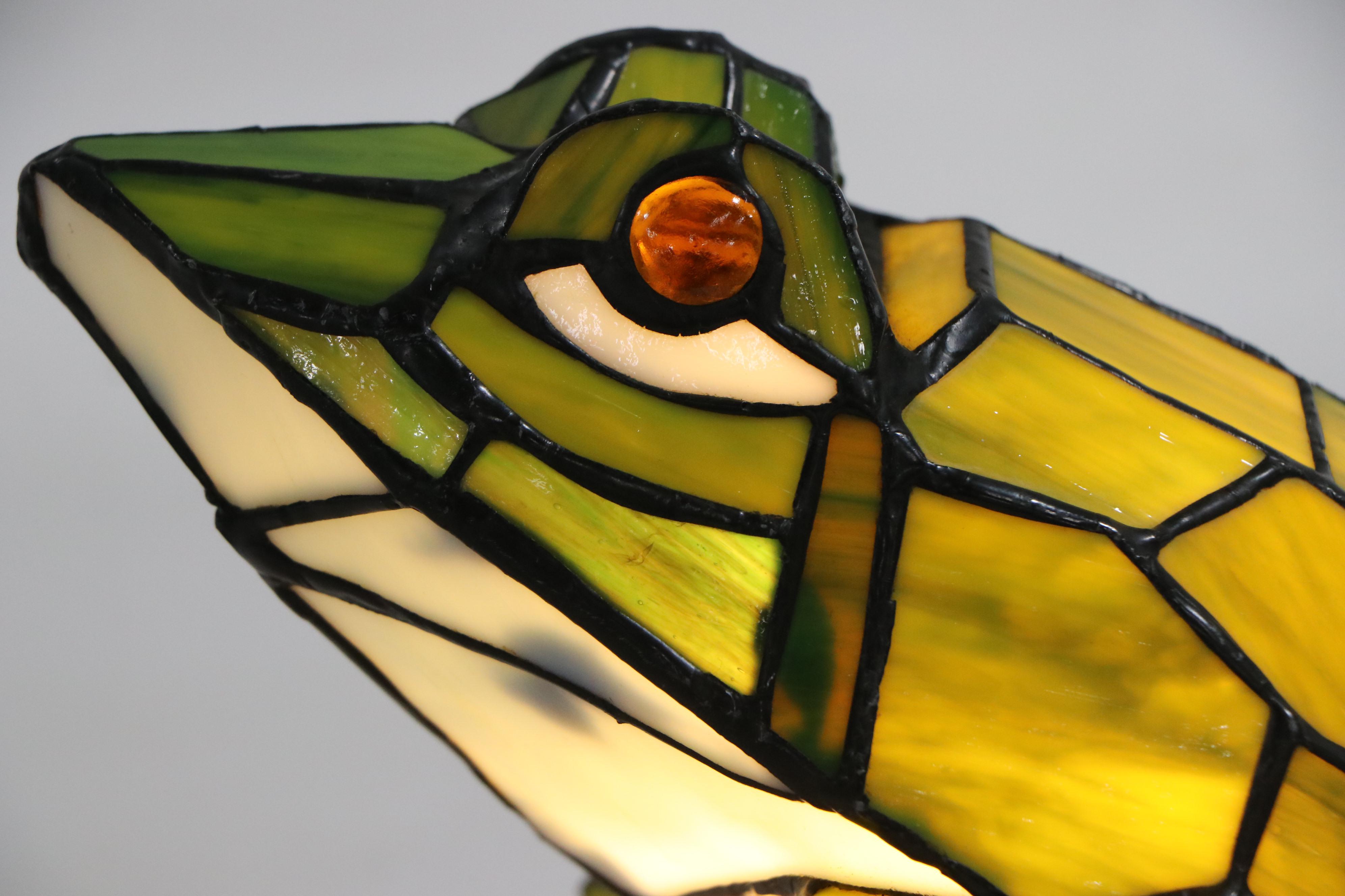 Stained Glass Frog Accent Lamp