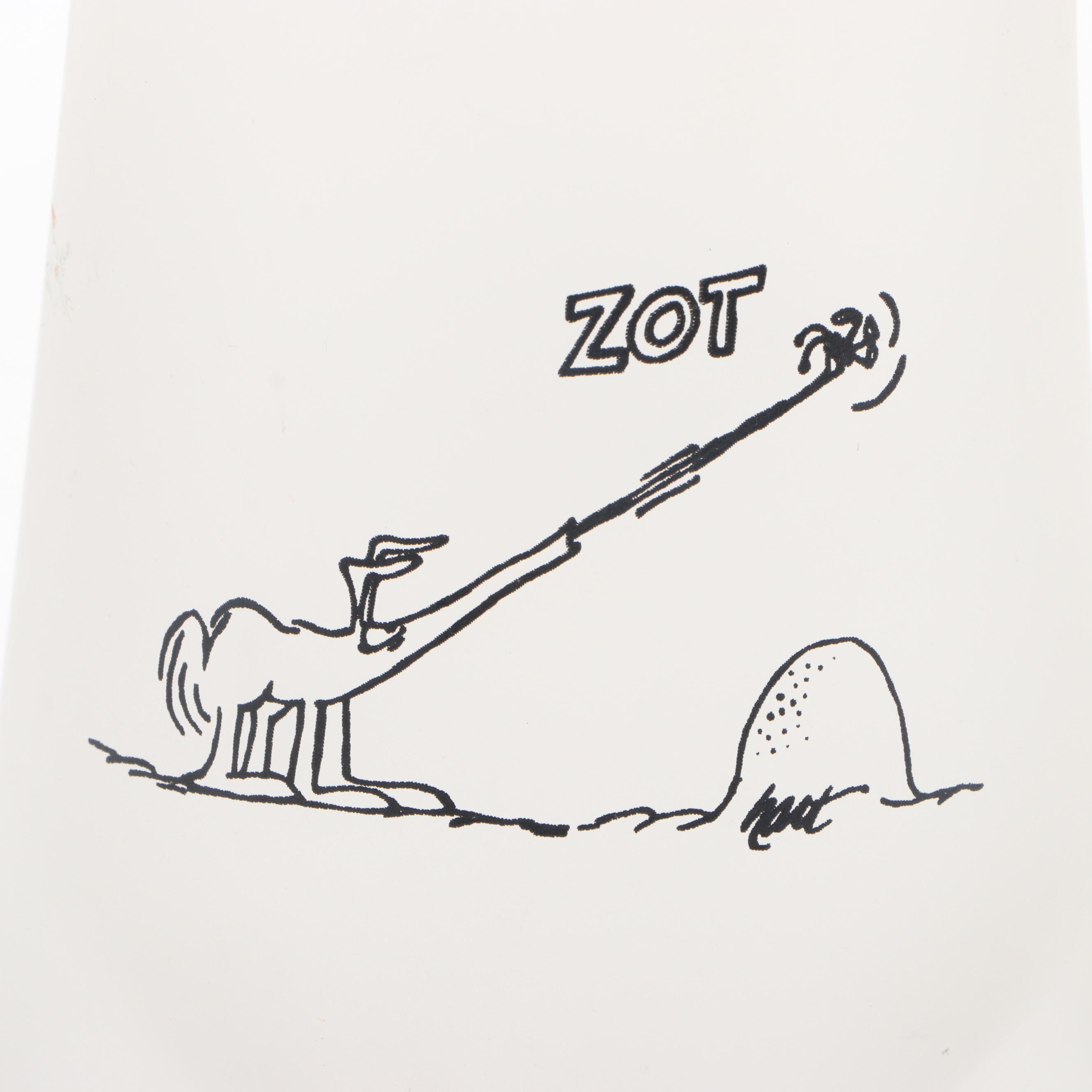 Johnny Hart "B.C." Comic Strip Themed Barware and Dinnerware