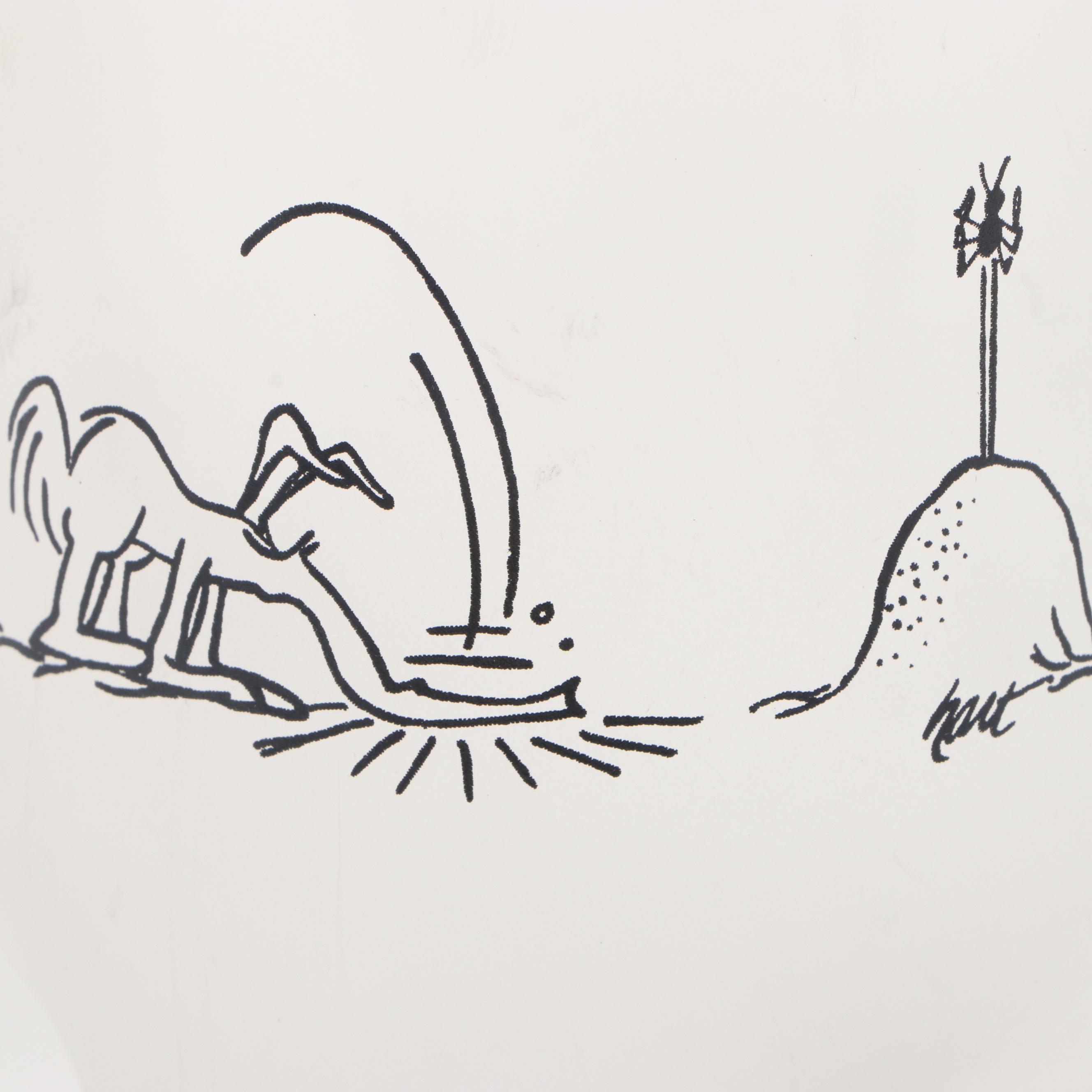 Johnny Hart "B.C." Comic Strip Themed Barware and Dinnerware