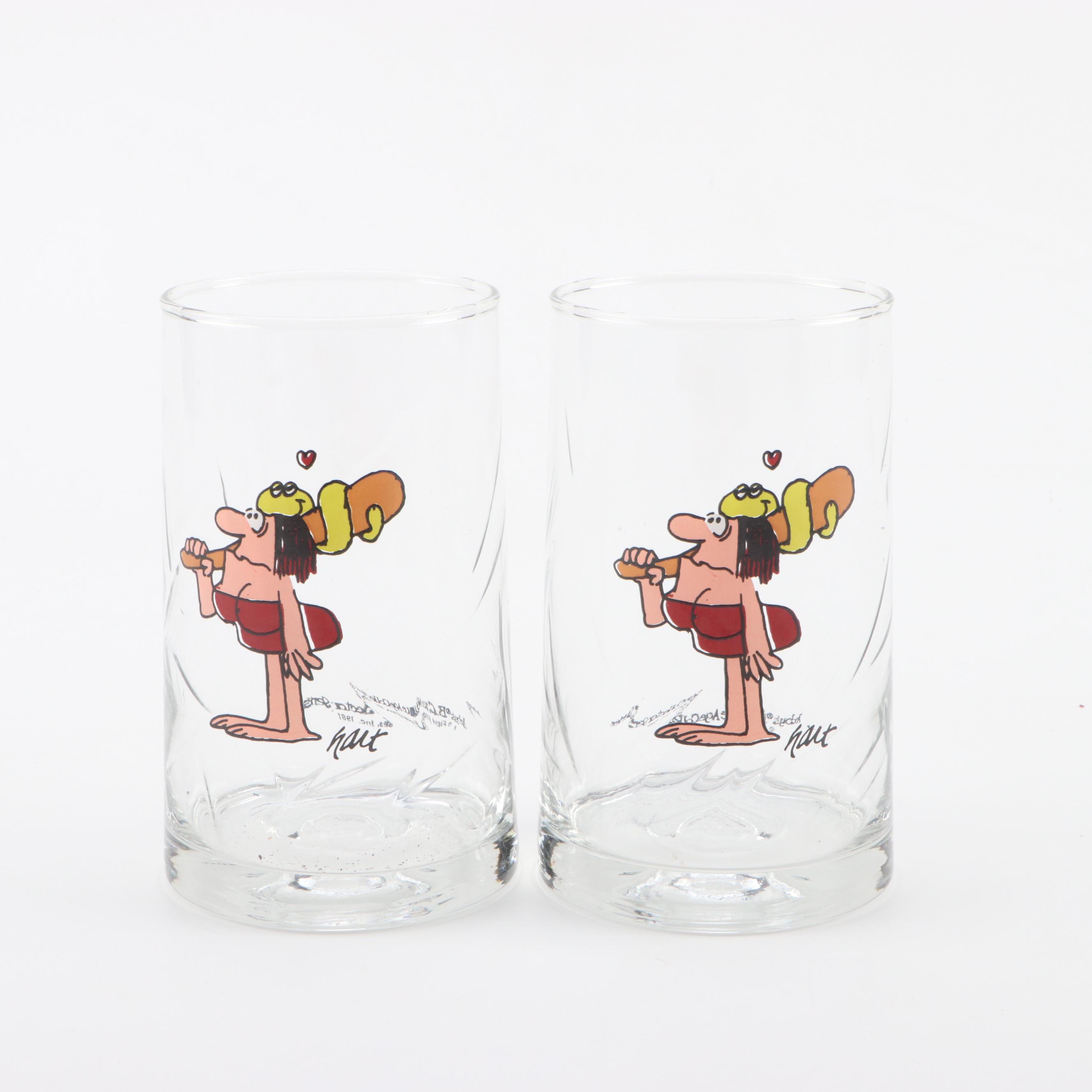 Johnny Hart "B.C." Comic Strip Themed Barware and Dinnerware