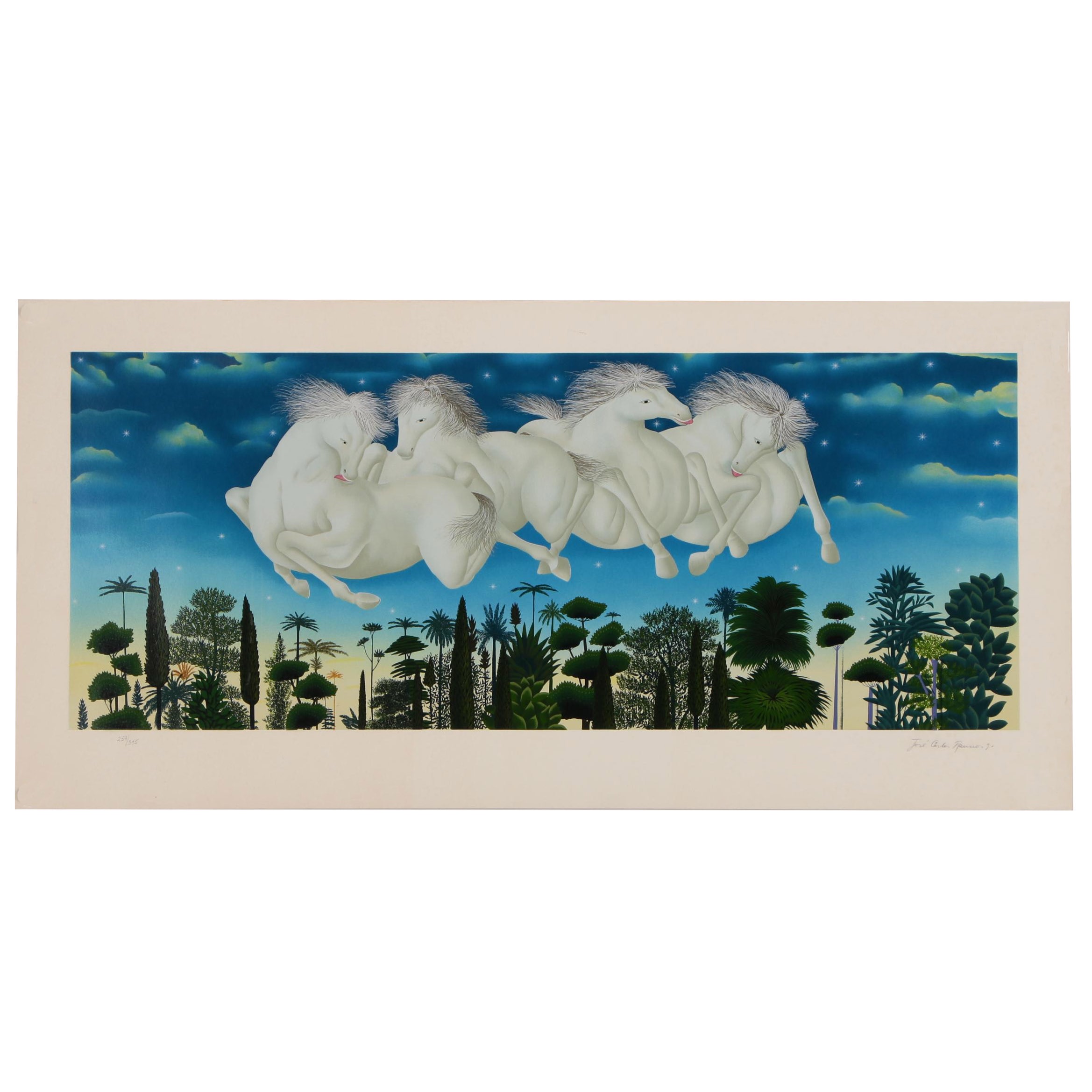 José Carlos Ramos Serigraph "On the Horizon", circa 1990