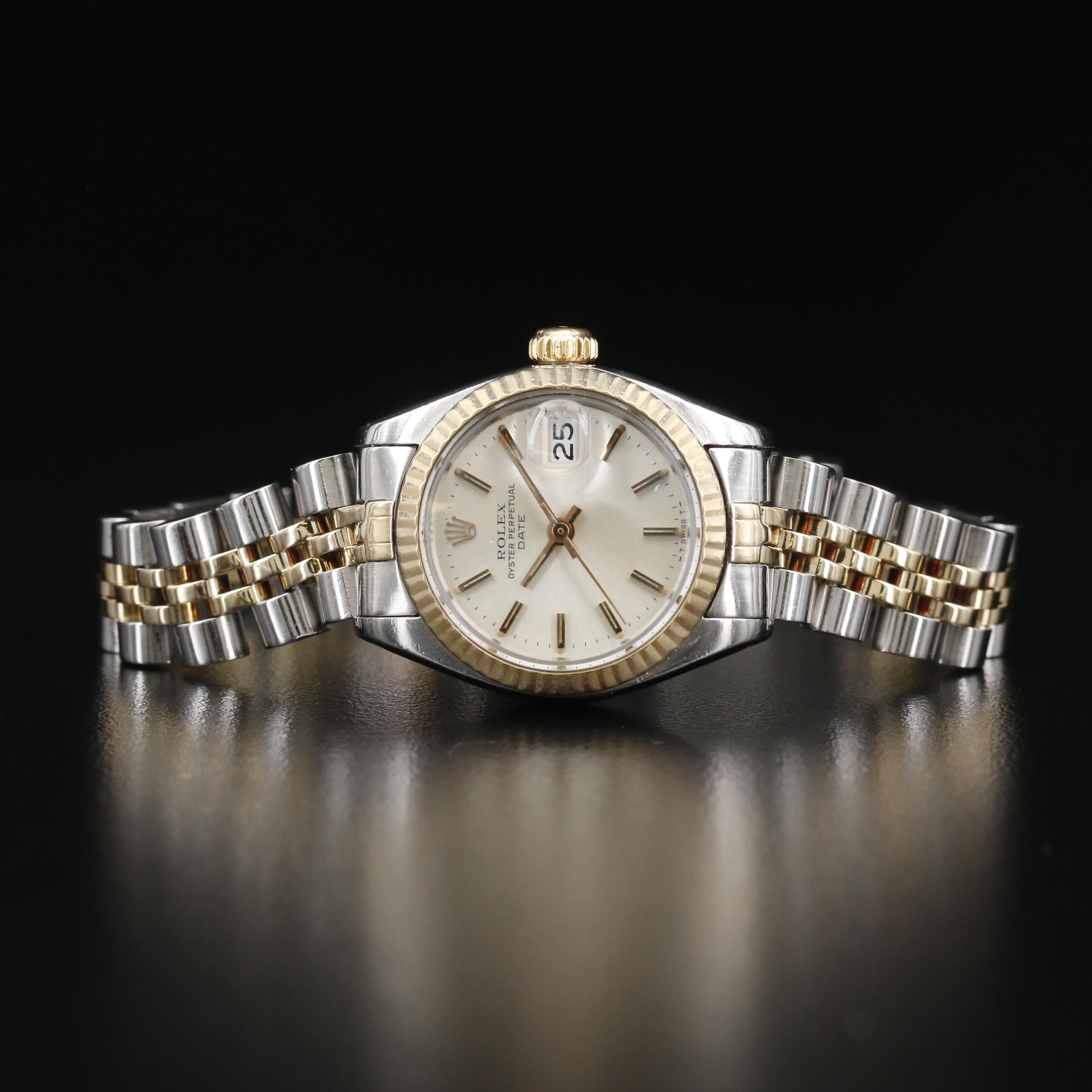 1979 Rolex Date Stainless Steel and 14K Automatic Watch