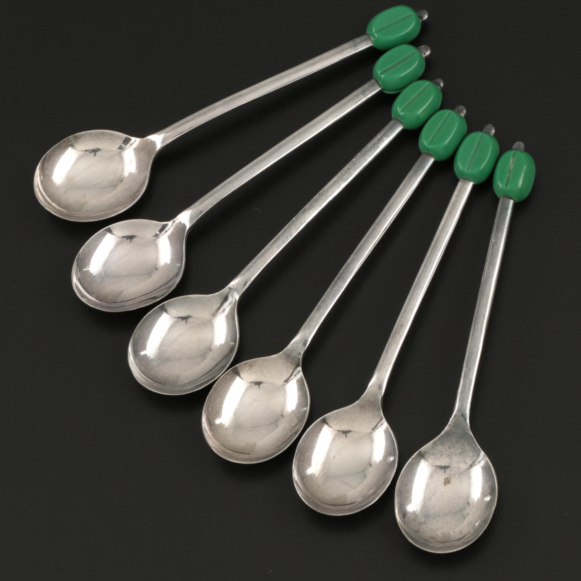 De Montfort Silver Plate Demitasse Spoon Set with Case, Vintage