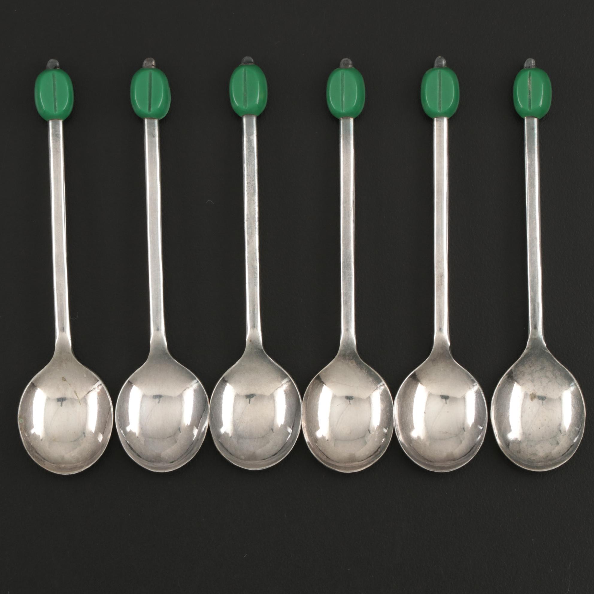 De Montfort Silver Plate Demitasse Spoon Set with Case, Vintage