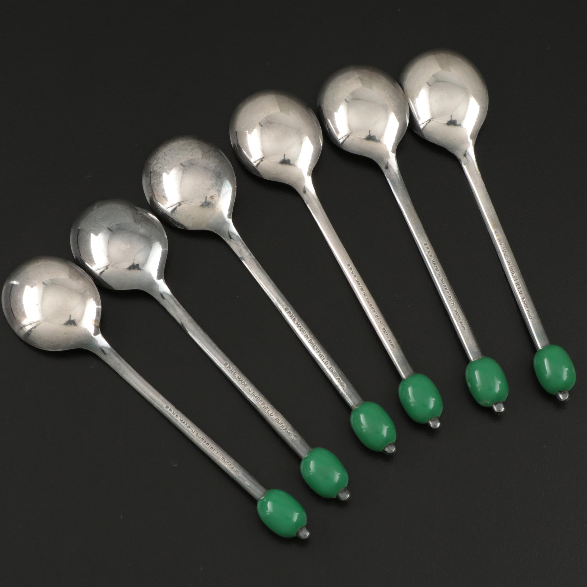 De Montfort Silver Plate Demitasse Spoon Set with Case, Vintage