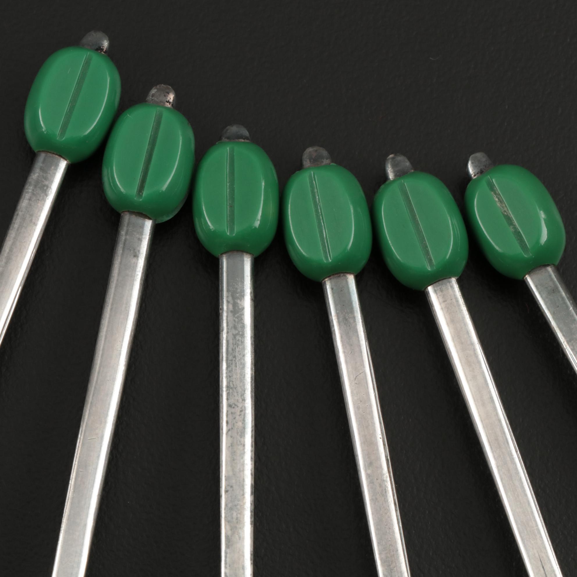 De Montfort Silver Plate Demitasse Spoon Set with Case, Vintage