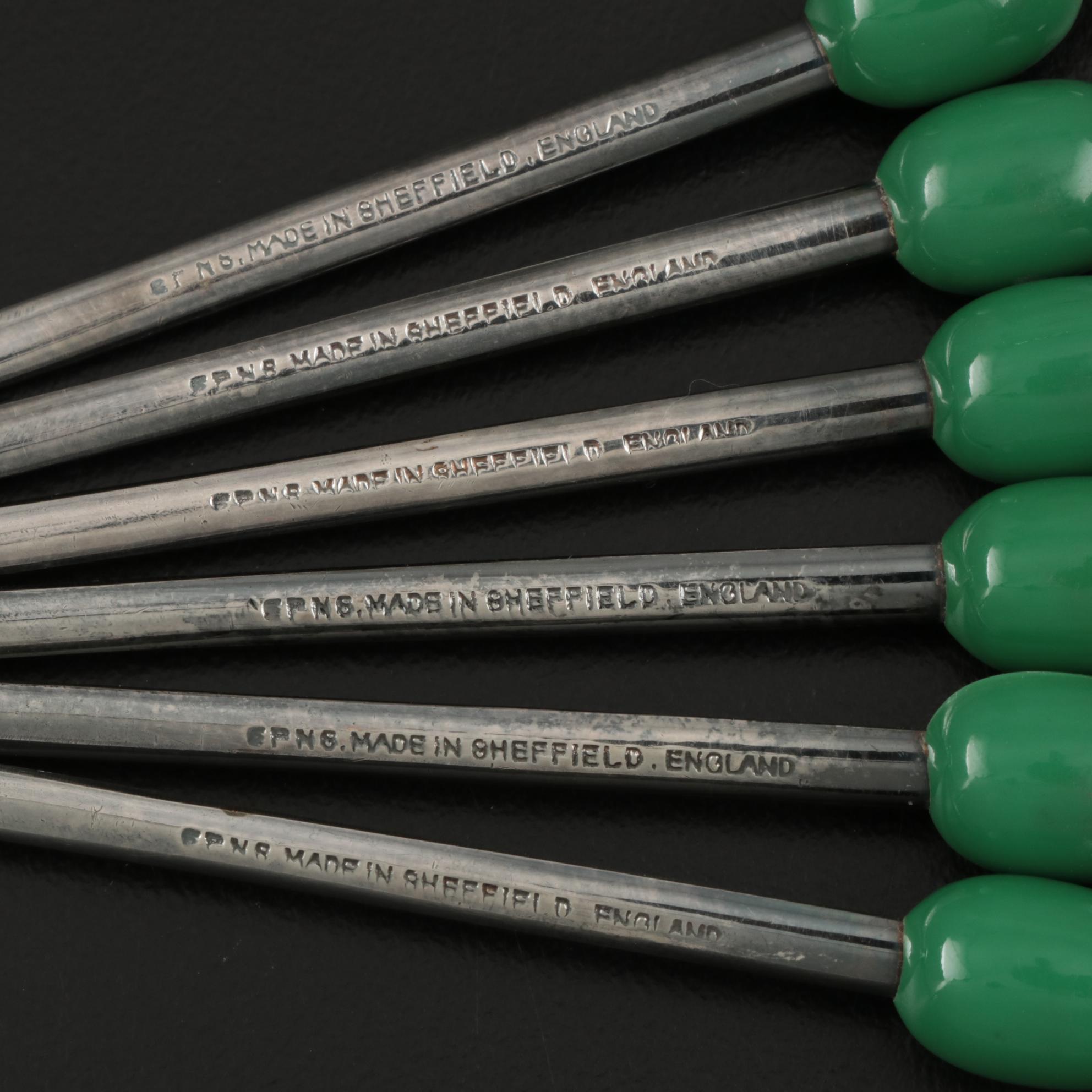 De Montfort Silver Plate Demitasse Spoon Set with Case, Vintage