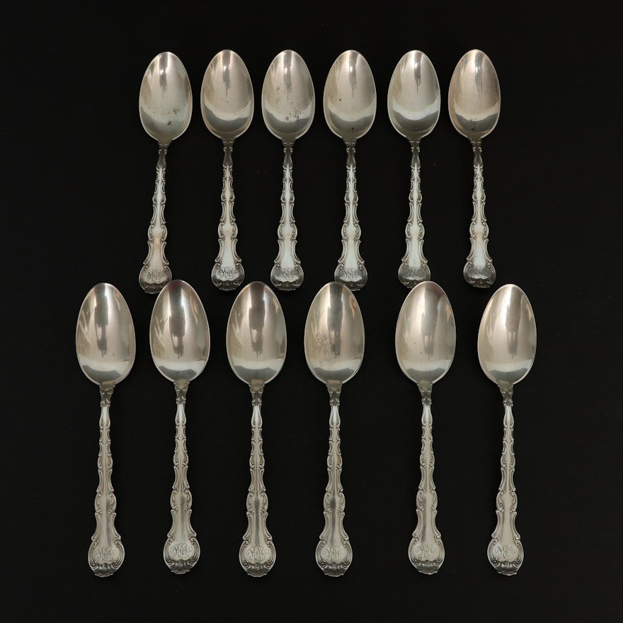 Gorham "Strasbourg" Sterling Silver Youth Spoons, Late 19th Century
