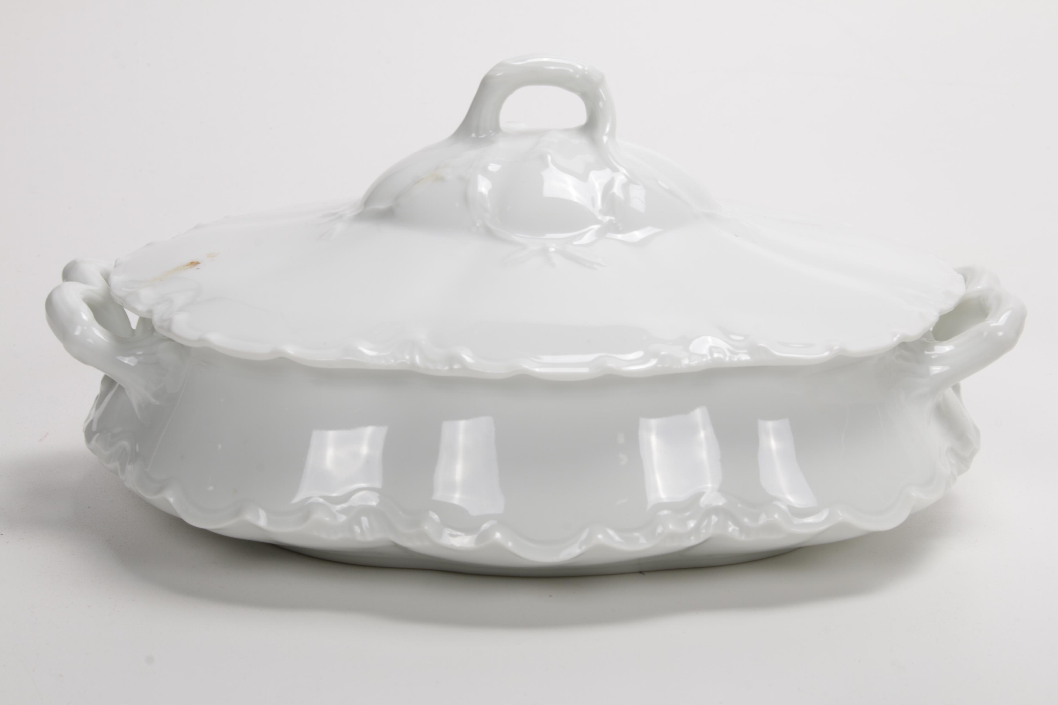 French Haviland and Other White Porcelain  Dinnerware