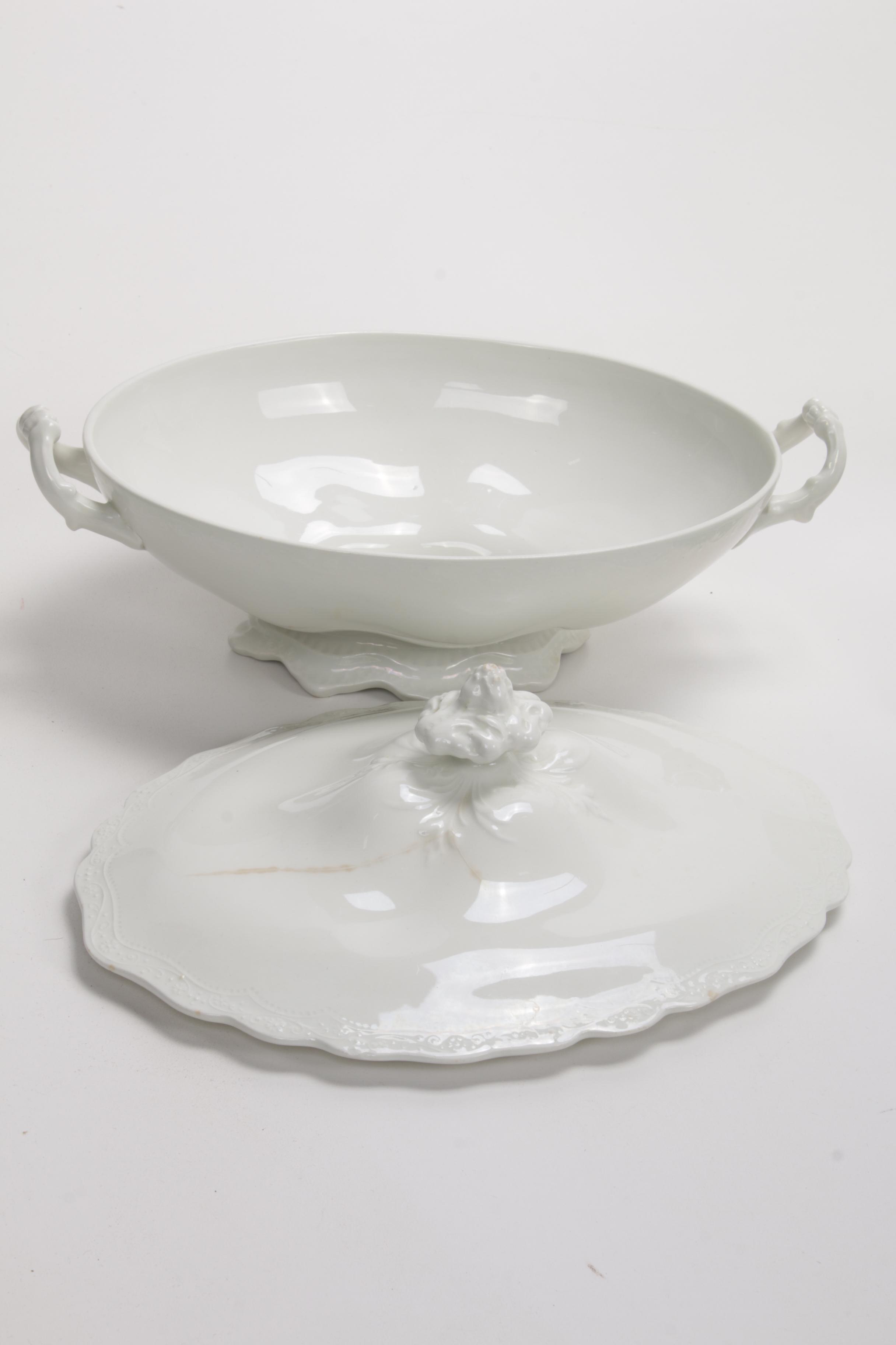 French Haviland and Other White Porcelain  Dinnerware