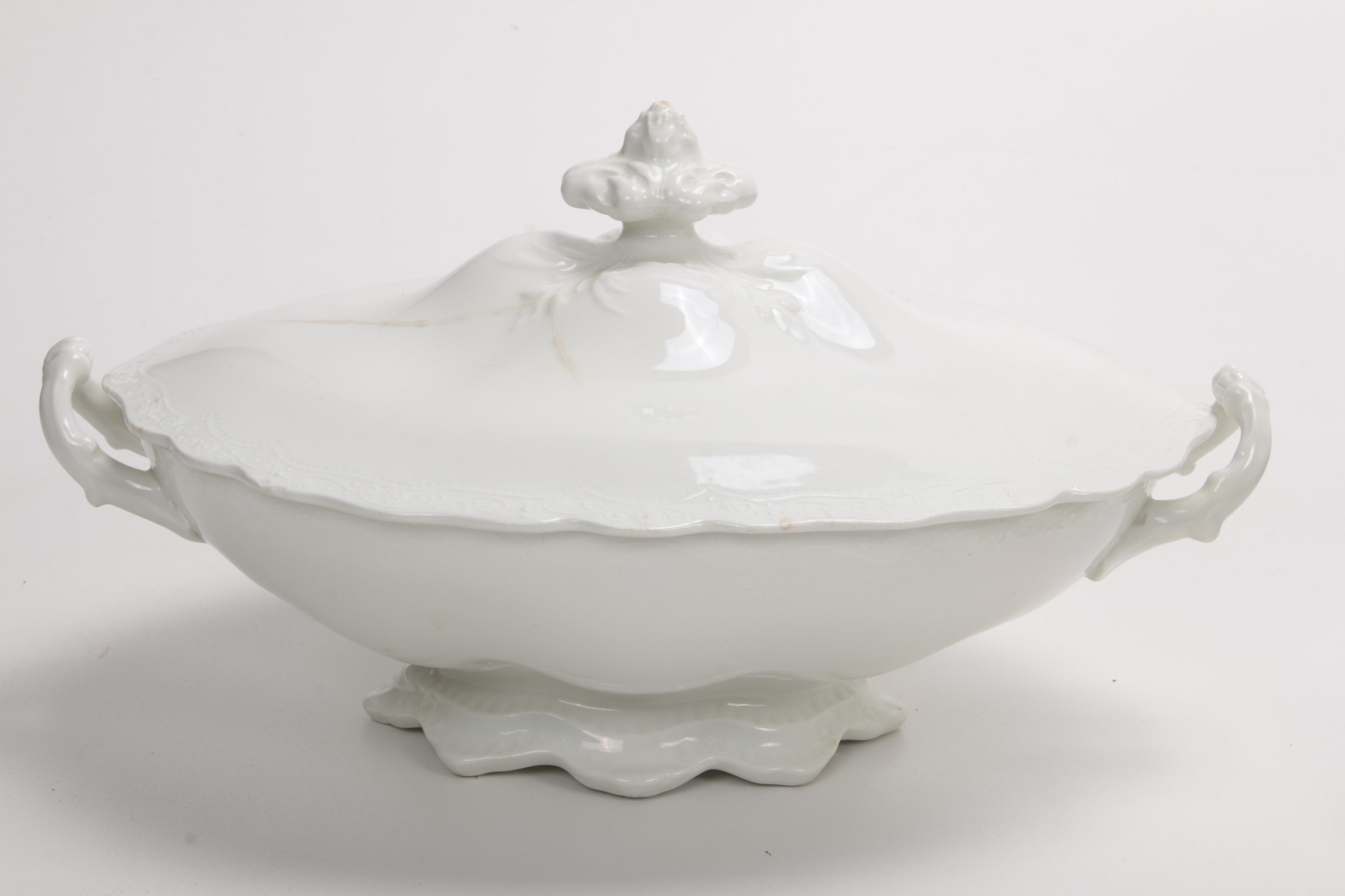 French Haviland and Other White Porcelain  Dinnerware