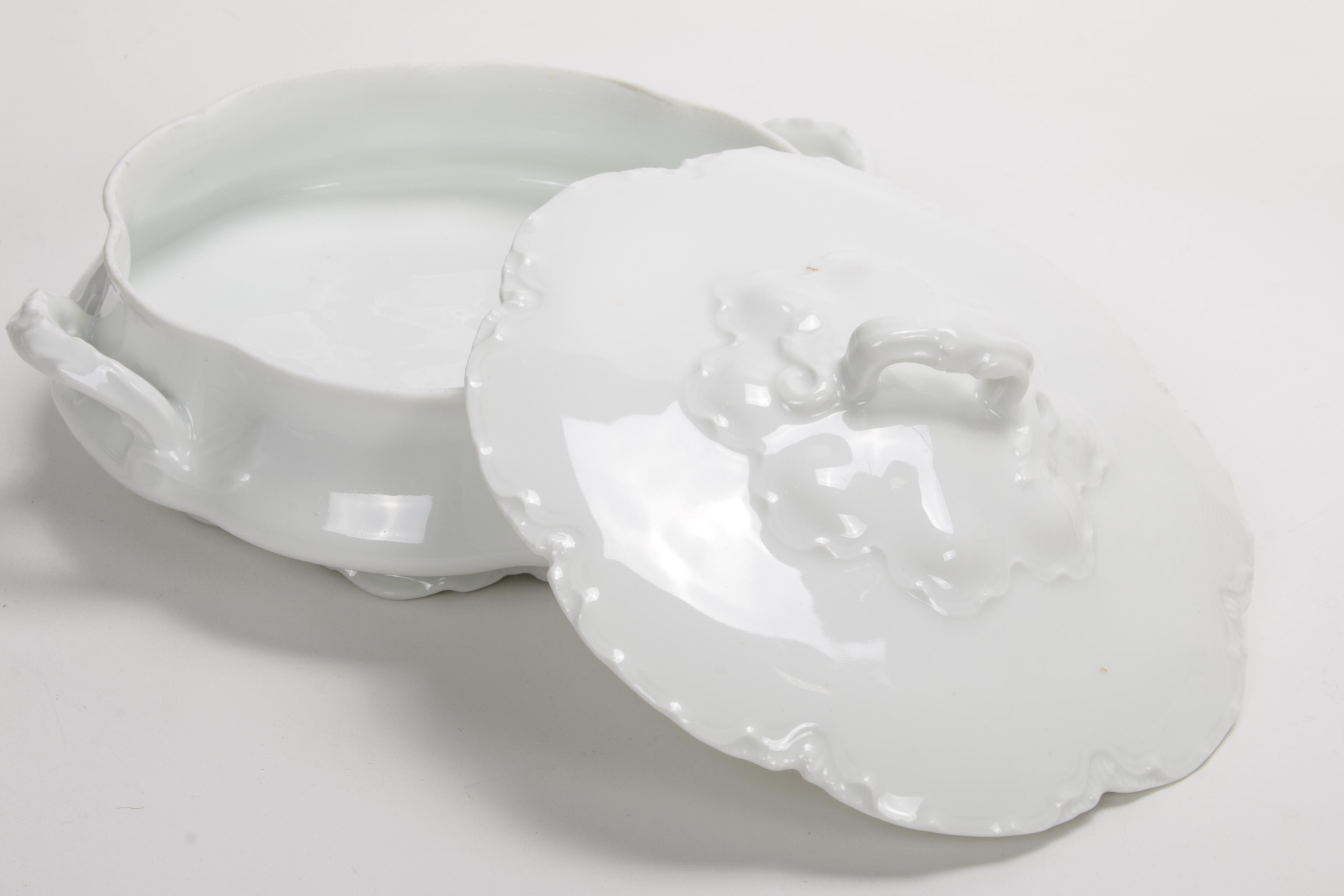 French Haviland and Other White Porcelain  Dinnerware