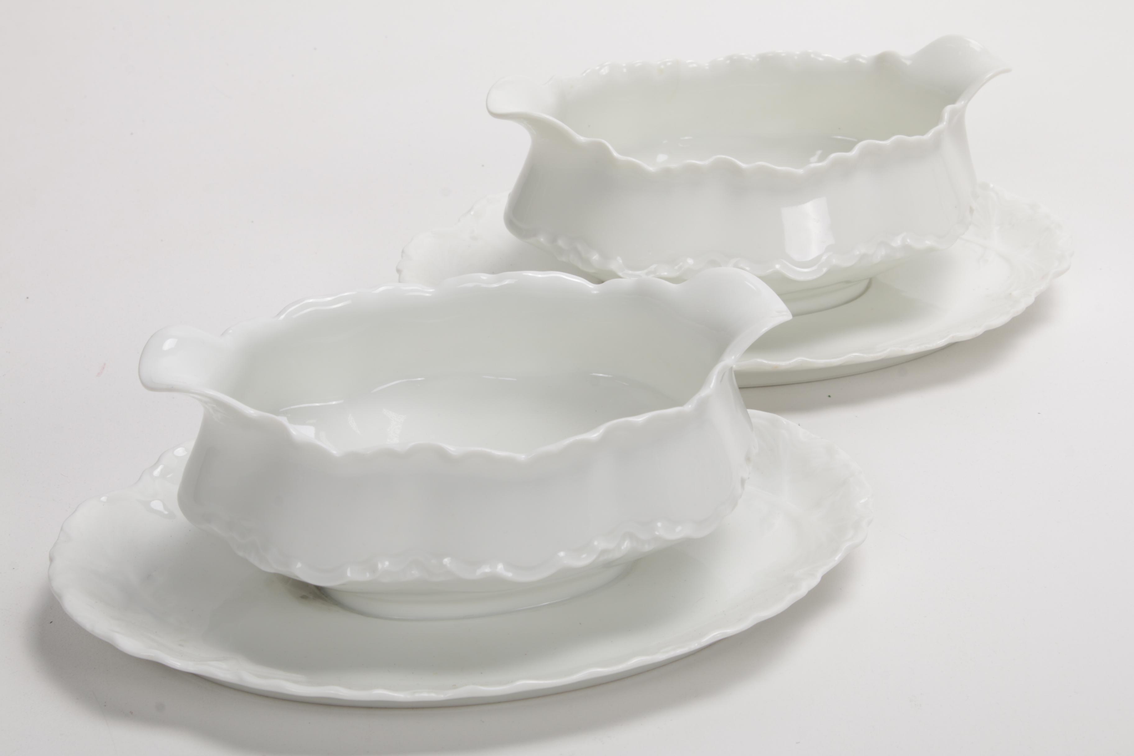 French Haviland and Other White Porcelain  Dinnerware