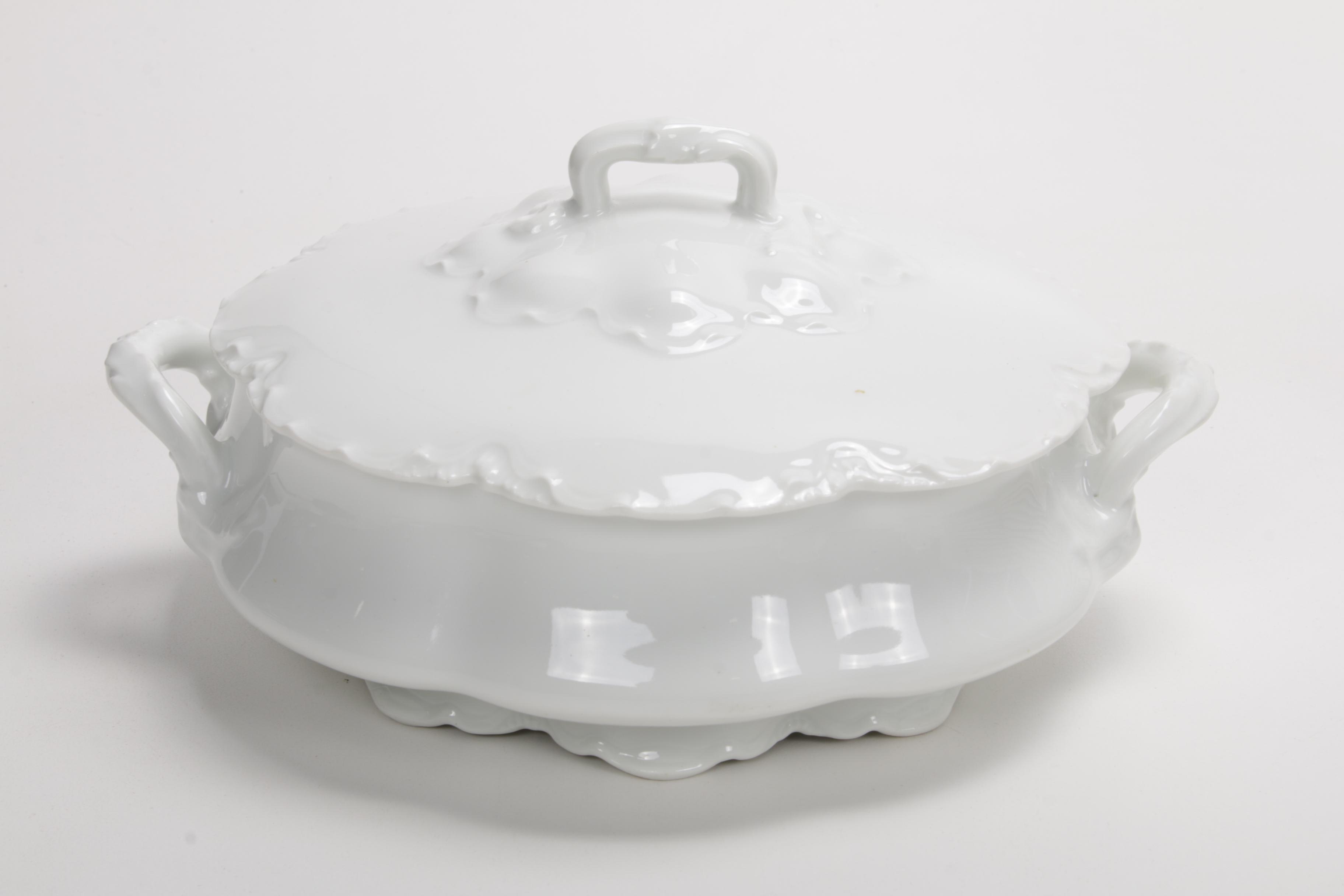 French Haviland and Other White Porcelain  Dinnerware