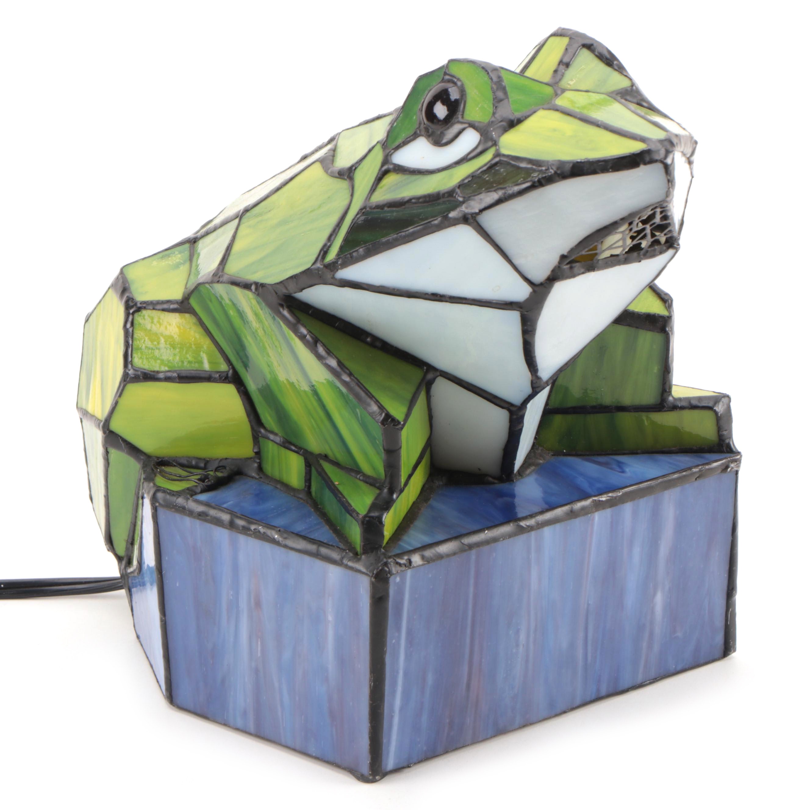 Stained Glass Frog Accent Lamp