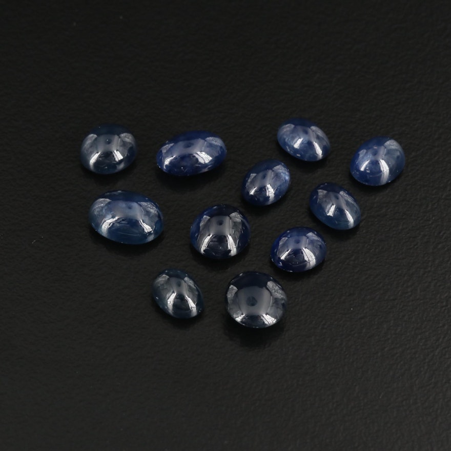 Loose 19.56 CTW Oval Sapphire Cabochons