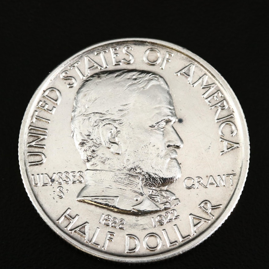 1922 Ulysses S. Grant Commemorative Silver Half Dollar
