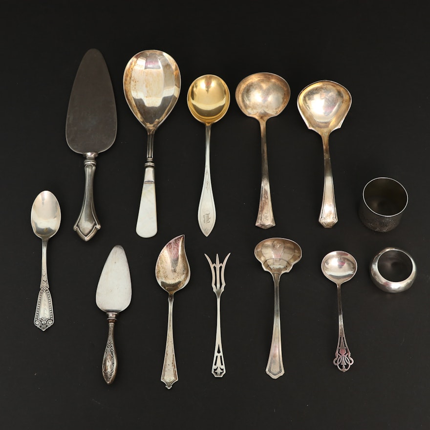 Sterling Silver Spoons and Serving Utensils, Late 19th - Mid-20th Century