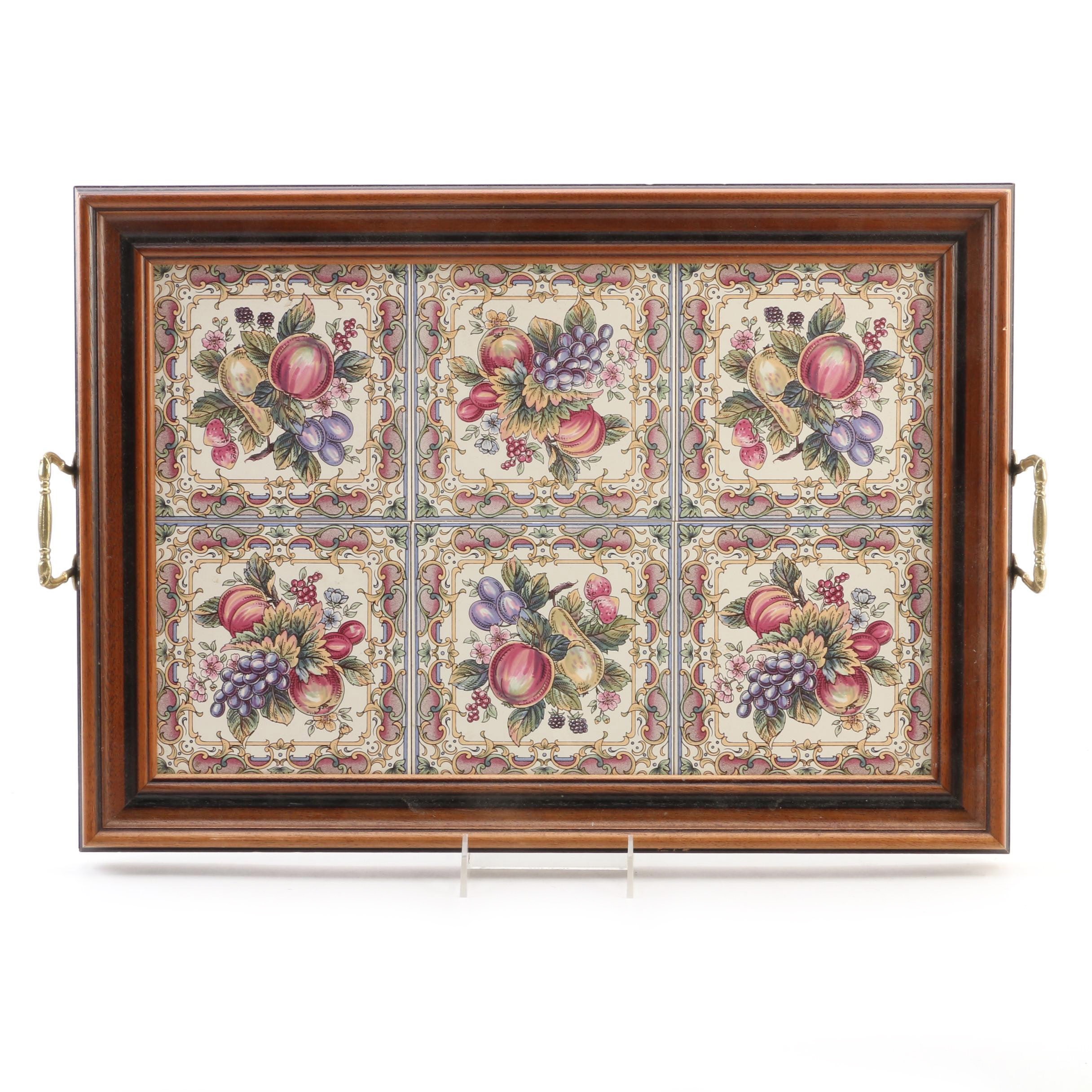 Tilecrafts Victorian Style Staffordshire Porcelain Tile Tea Tray