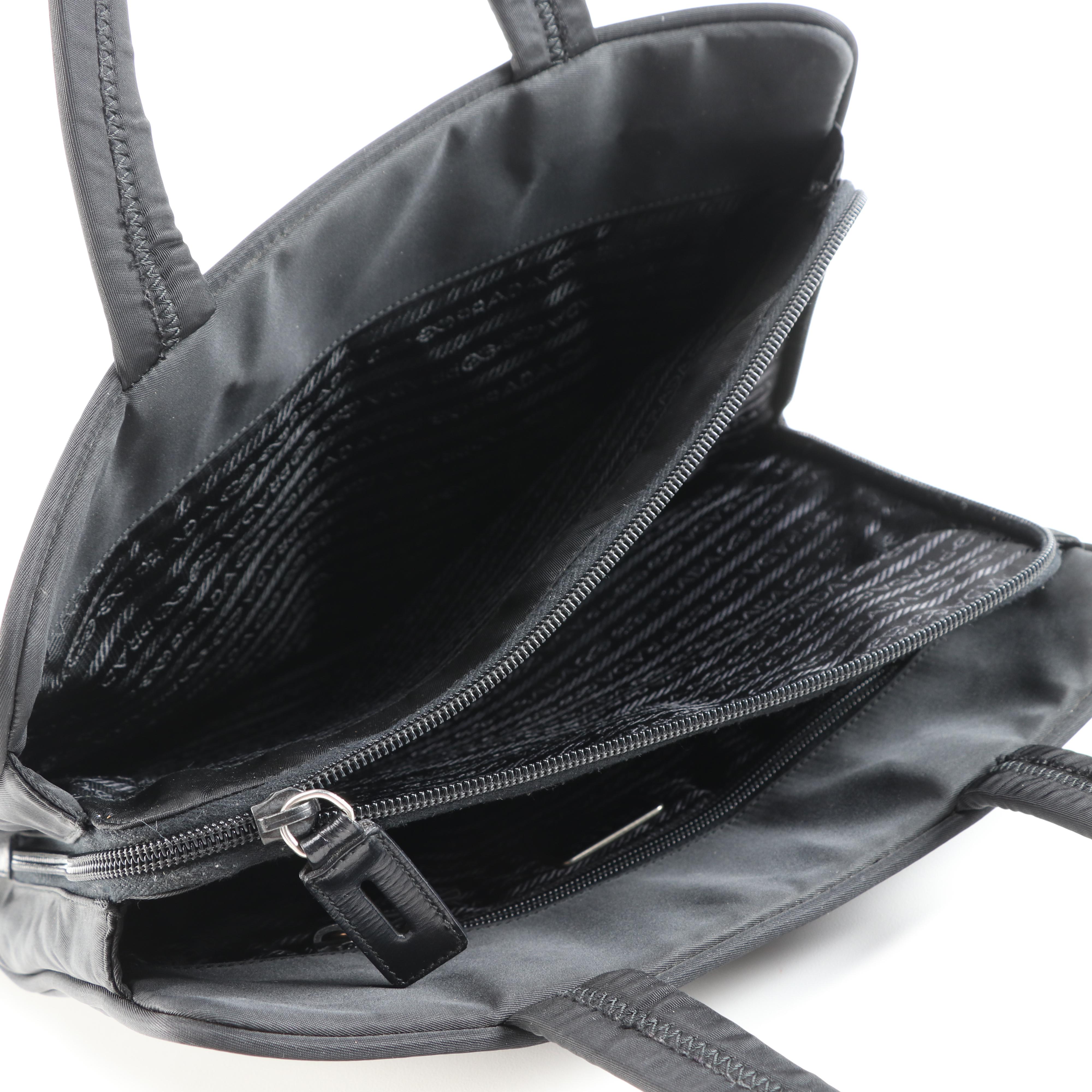 Prada Tessuto Nylon Tote Bag in Black