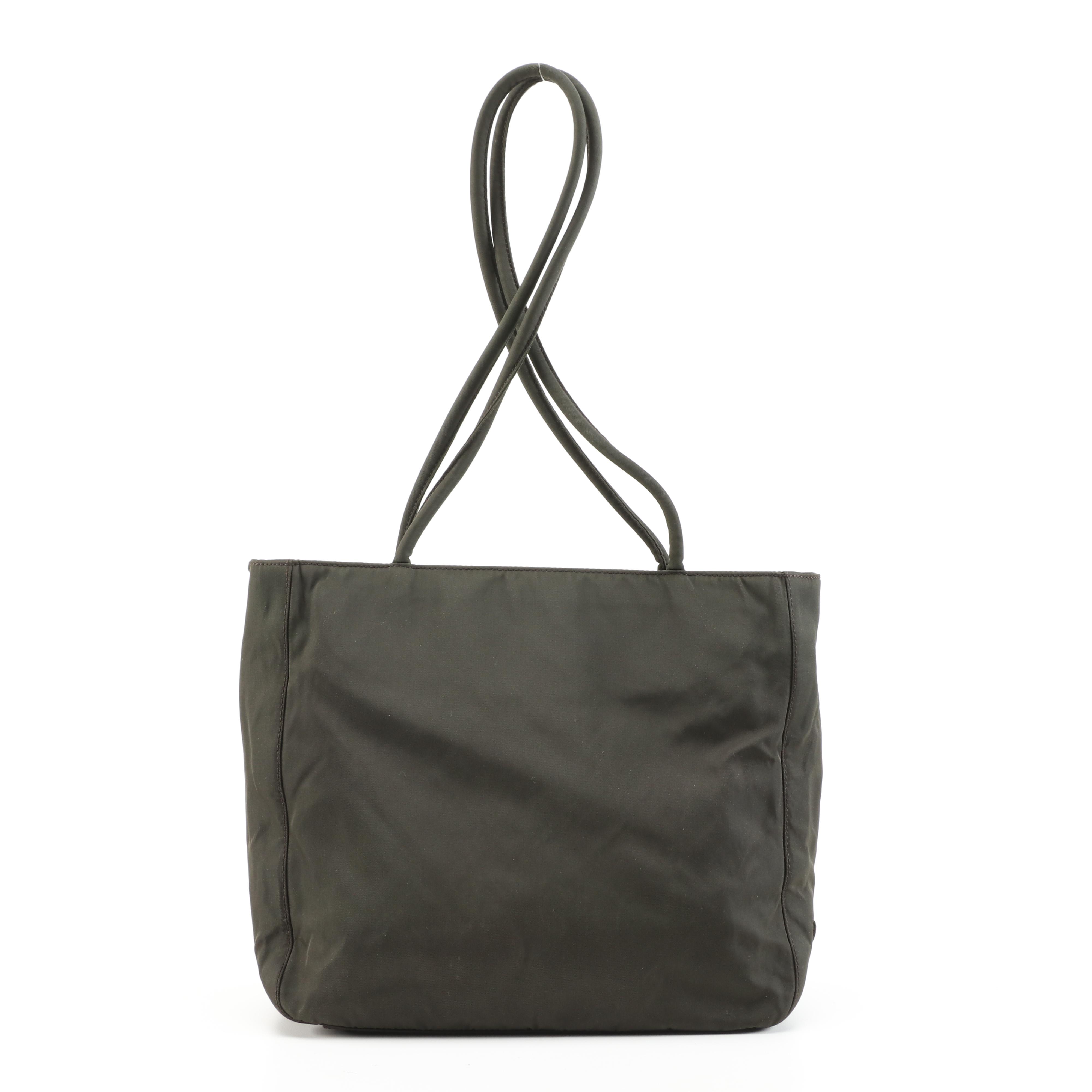 Prada City Shoulder Bag in Olive Nylon