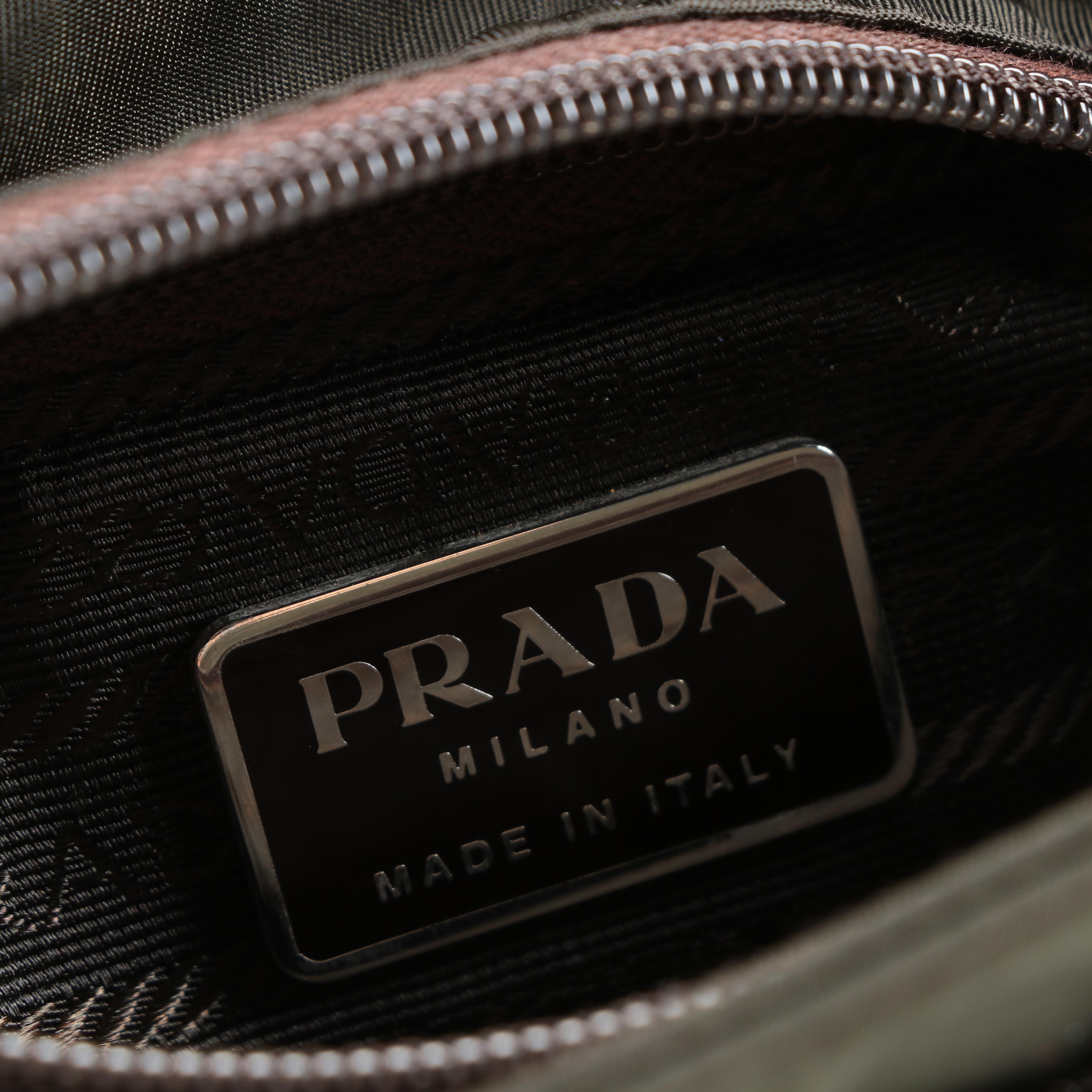 Prada City Shoulder Bag in Olive Nylon