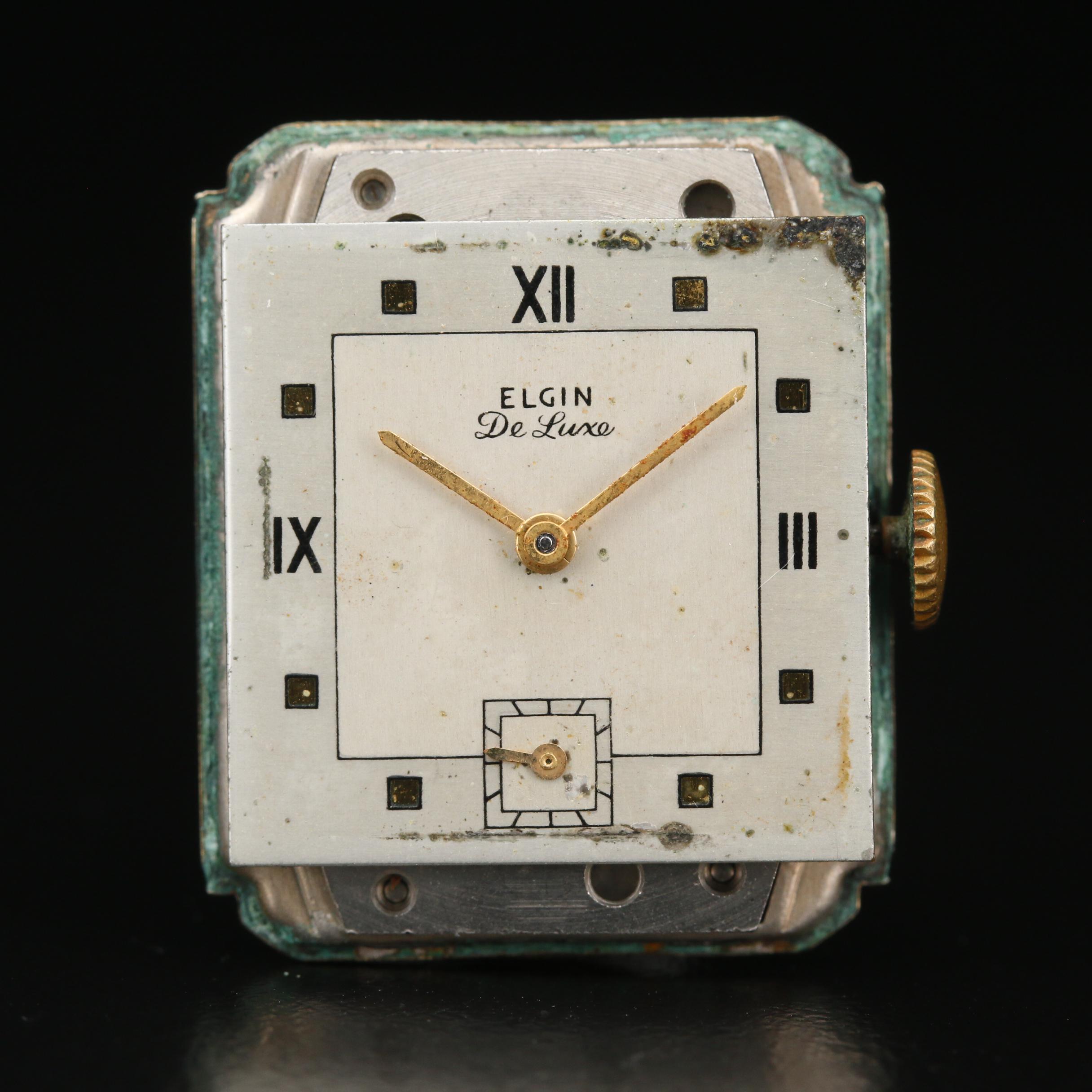 1946 Elgin "Deluxe" 10K Gold Filled Stem Wind Watch