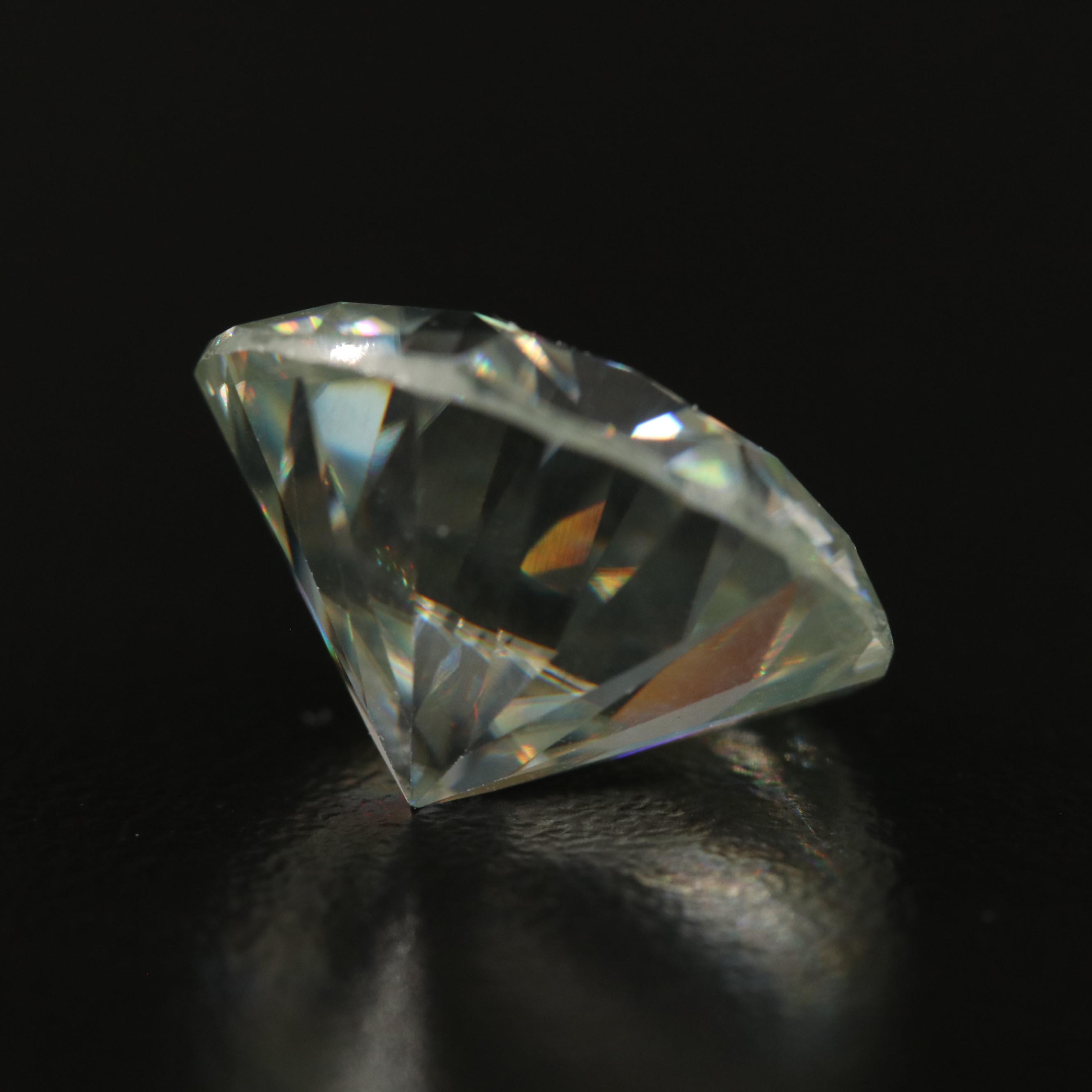 Loose Lab Grown 12.12 CT Round Faceted Moissanite
