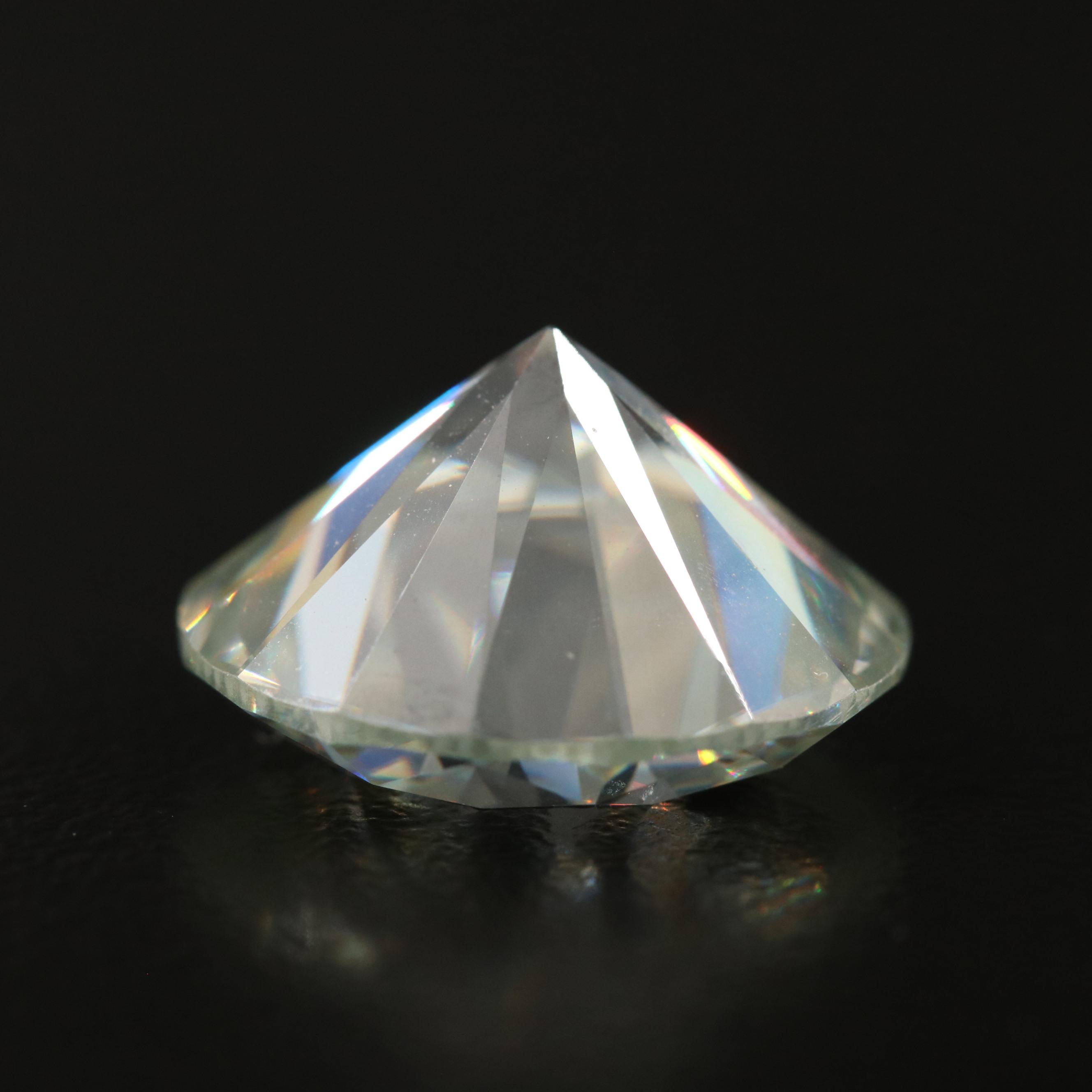 Loose Lab Grown 12.12 CT Round Faceted Moissanite